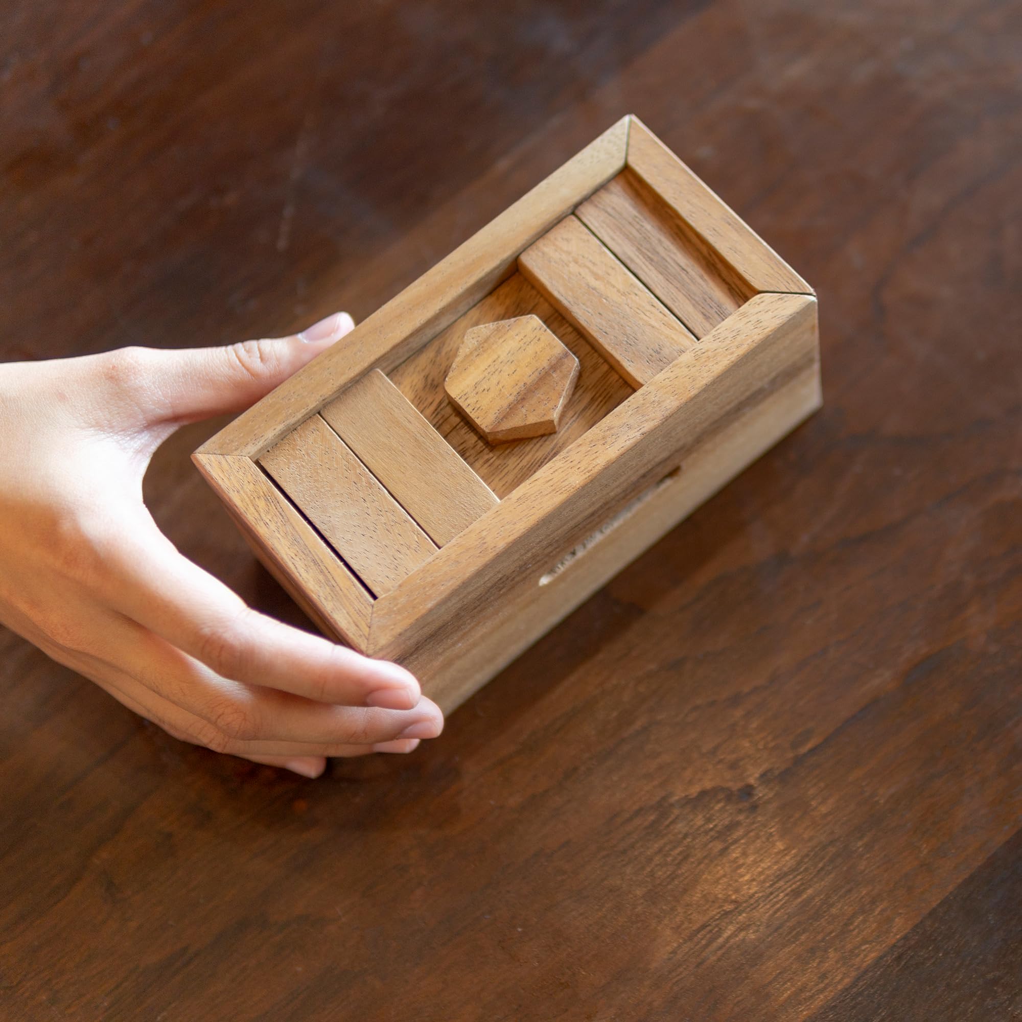 BSIRI Canopic Chest - Challenging Wooden Brain Teaser Puzzle Box | 3D Lock Box for Money, Jewelry & Gifts | Perfect for Cash Gifts, Secret Storage & Mind Games | Great Gift for Puzzle Lovers & Collectors
