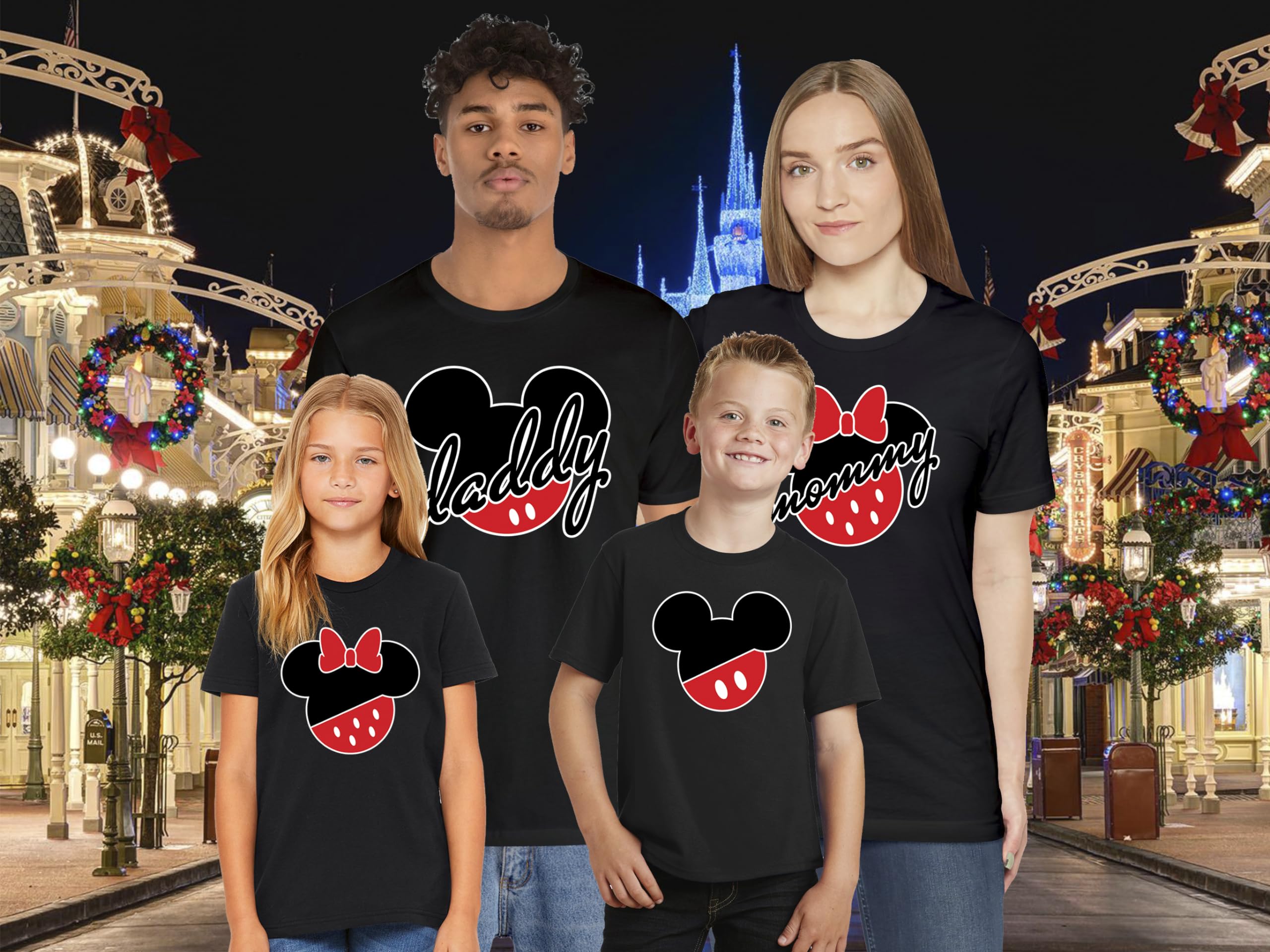 Family Vacation Matching T-Shirts for Couples, Parents & Kids - Fun Disney Mouse Design for Travel, Reunions & Theme Parks