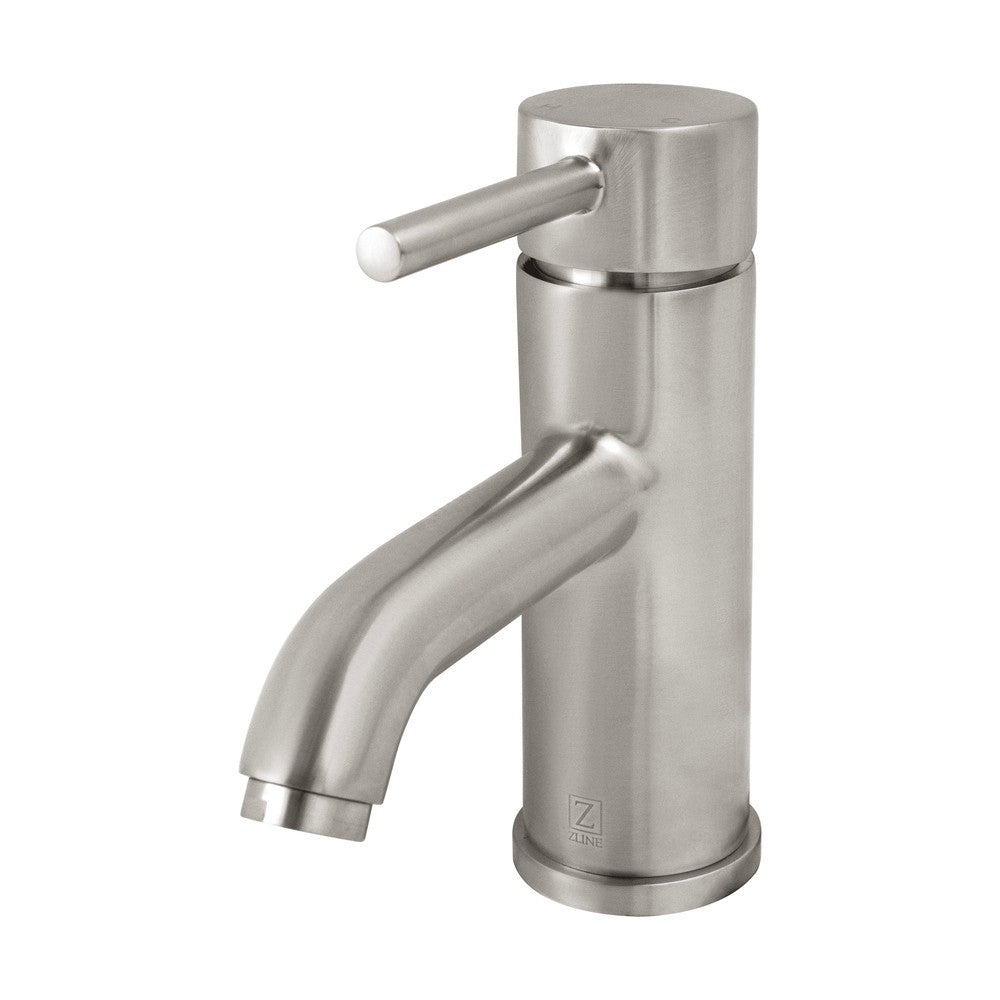 ZLINE Aloha Single Handle Bathroom Faucet in Brushed Nickel - Modern Waterfall Spout Design for Bathroom Sink, Vanity, and Powder Room (ALH BF BN)