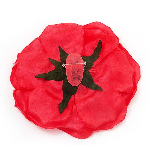 Avalaya Large Pink Fabric Rose Brooch Pin for Women - Elegant Floral Corsage for Dresses, Coats, Hats & Wedding Accessories