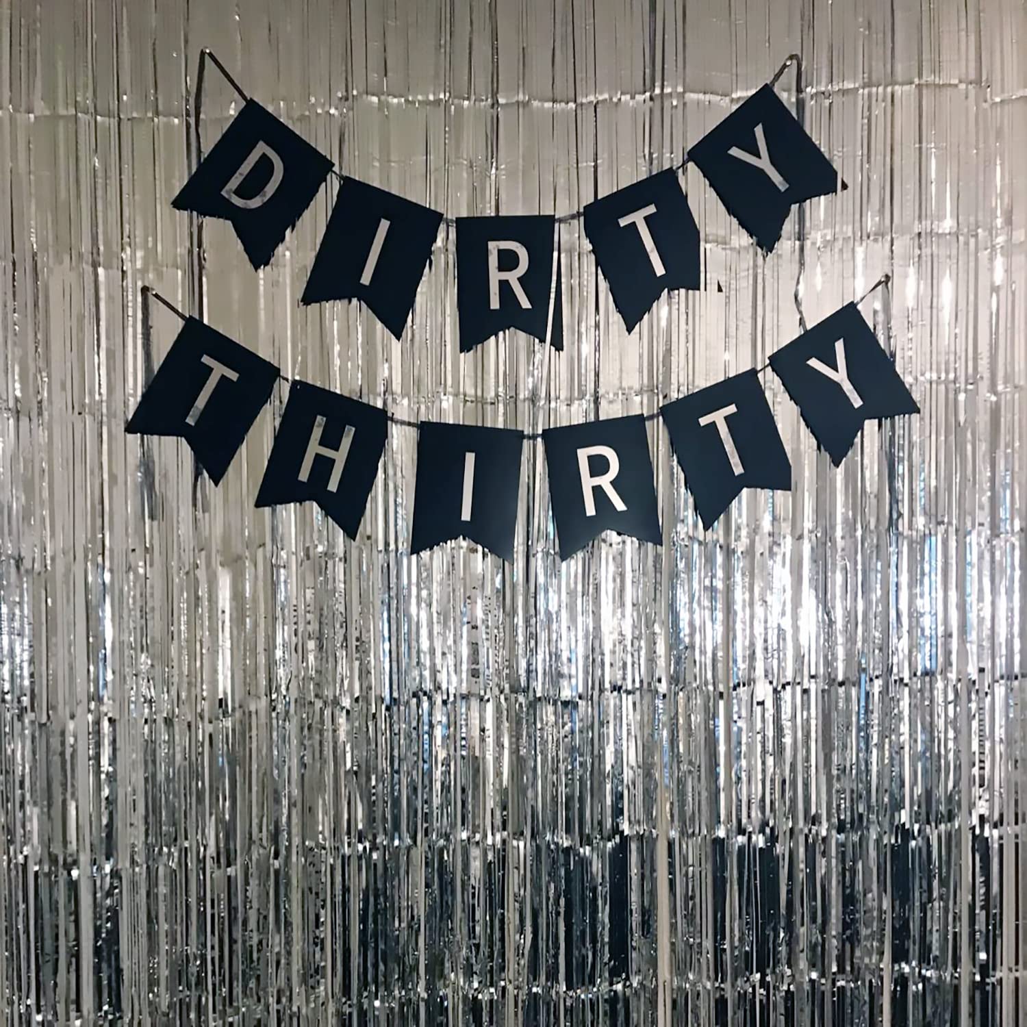 10 Pack Silver Foil Curtains - Metallic Tinsel Photo Booth Backdrop for Wedding, Birthday, Bridal Shower & Baby Celebration | Party Decorations & Disco Favor | Perfect for Indoor Events, Festive Gatherings & Social Media Photos