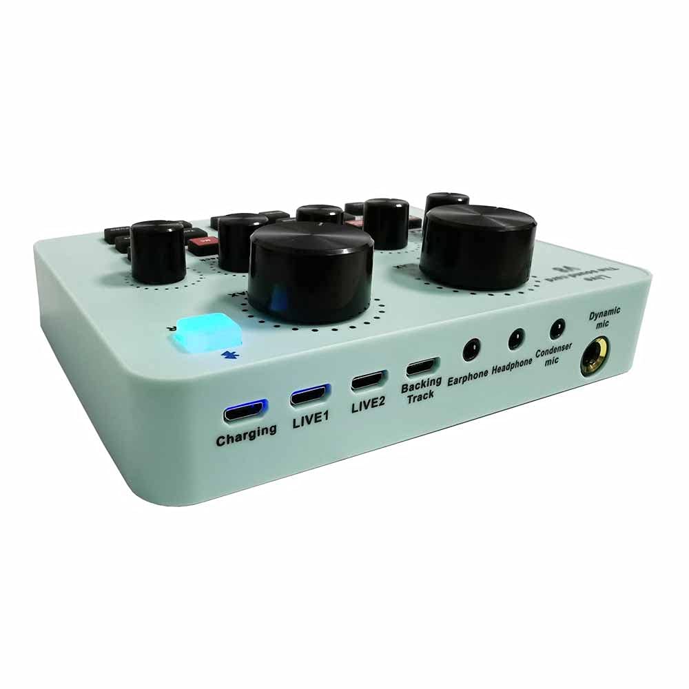 V8 Professional External USB Sound Card for PC & Mobile - High-Quality Live Streaming & Recording for Gaming, Podcasting, Karaoke (Black) - Perfect for Twitch, YouTube & TikTok Content Creators