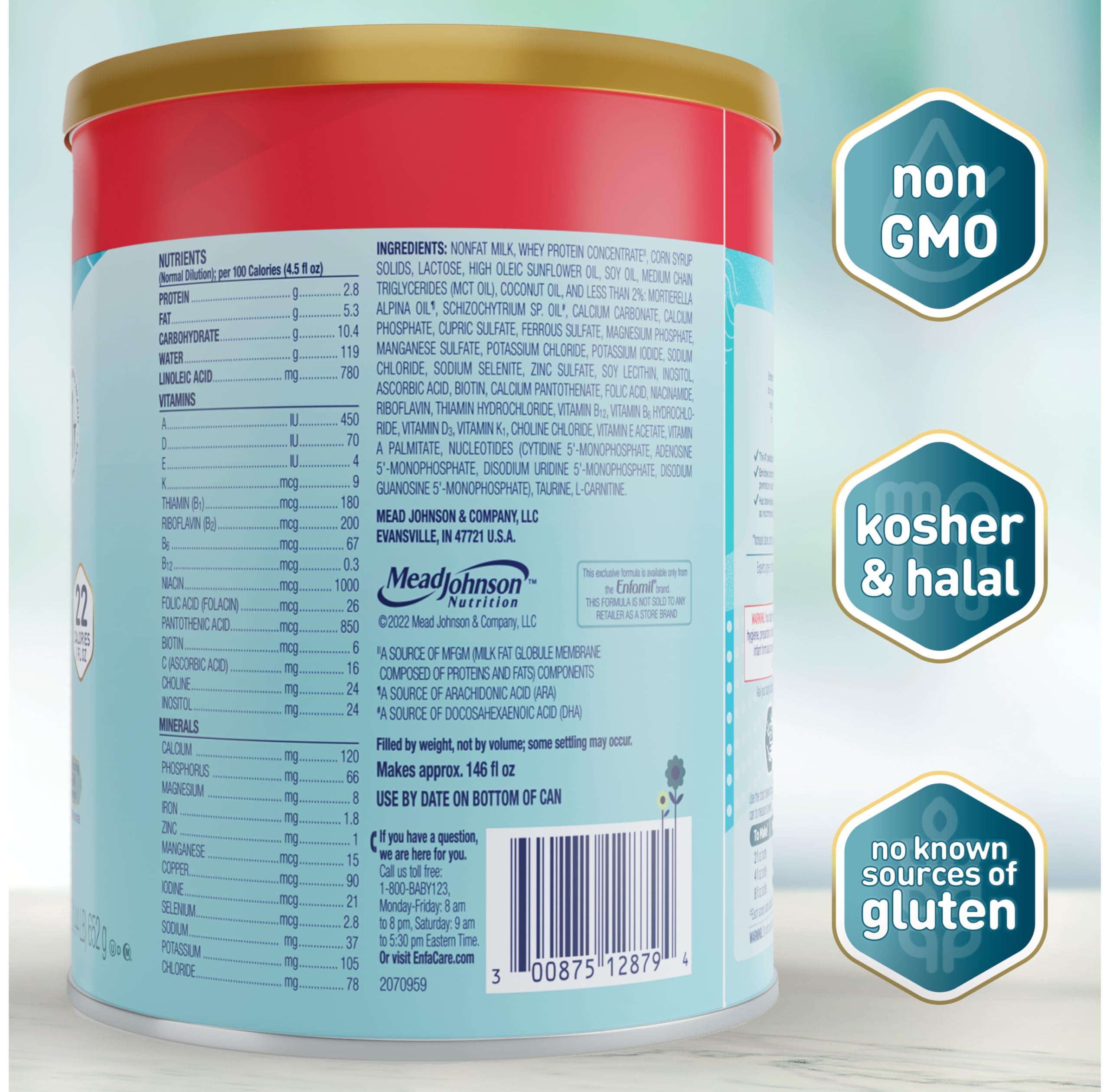 Enfamil NeuroPro EnfaCare High Calorie Premature Baby Formula - Iron Fortified Milk-Based Powder with DHA for Brain Development | Easy Digest Proteins, Vitamins & Minerals for Immune Support | 23 Oz Can (Pack of 4) | Ideal for Preterm Infants & NICU Graduates
