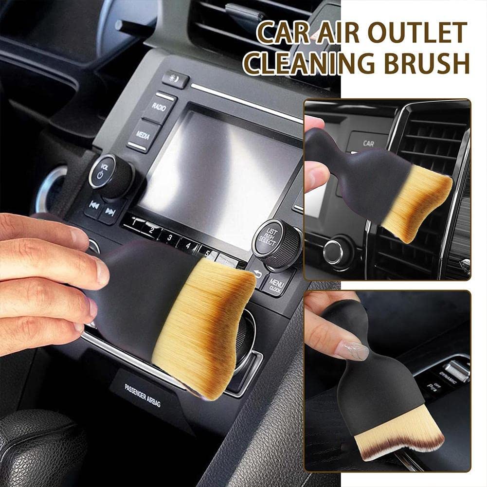 Premium Car Cleaning Brush with Soft Bristles - Dashboard Cleaner & Interior Detailing Tool for Cars, Computers & Keyboards | Perfect for Auto Detailing, Home Office Cleaning & Dust Removal
