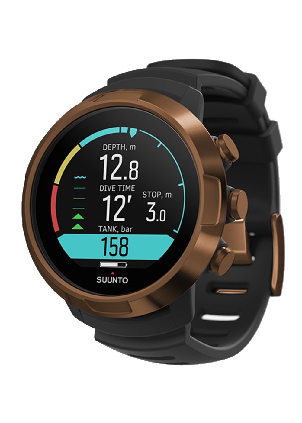 Suunto D5 Copper Dive Computer with USB Cable - Black | Scuba Diving, Freediving & Snorkeling Gear for Underwater Adventures