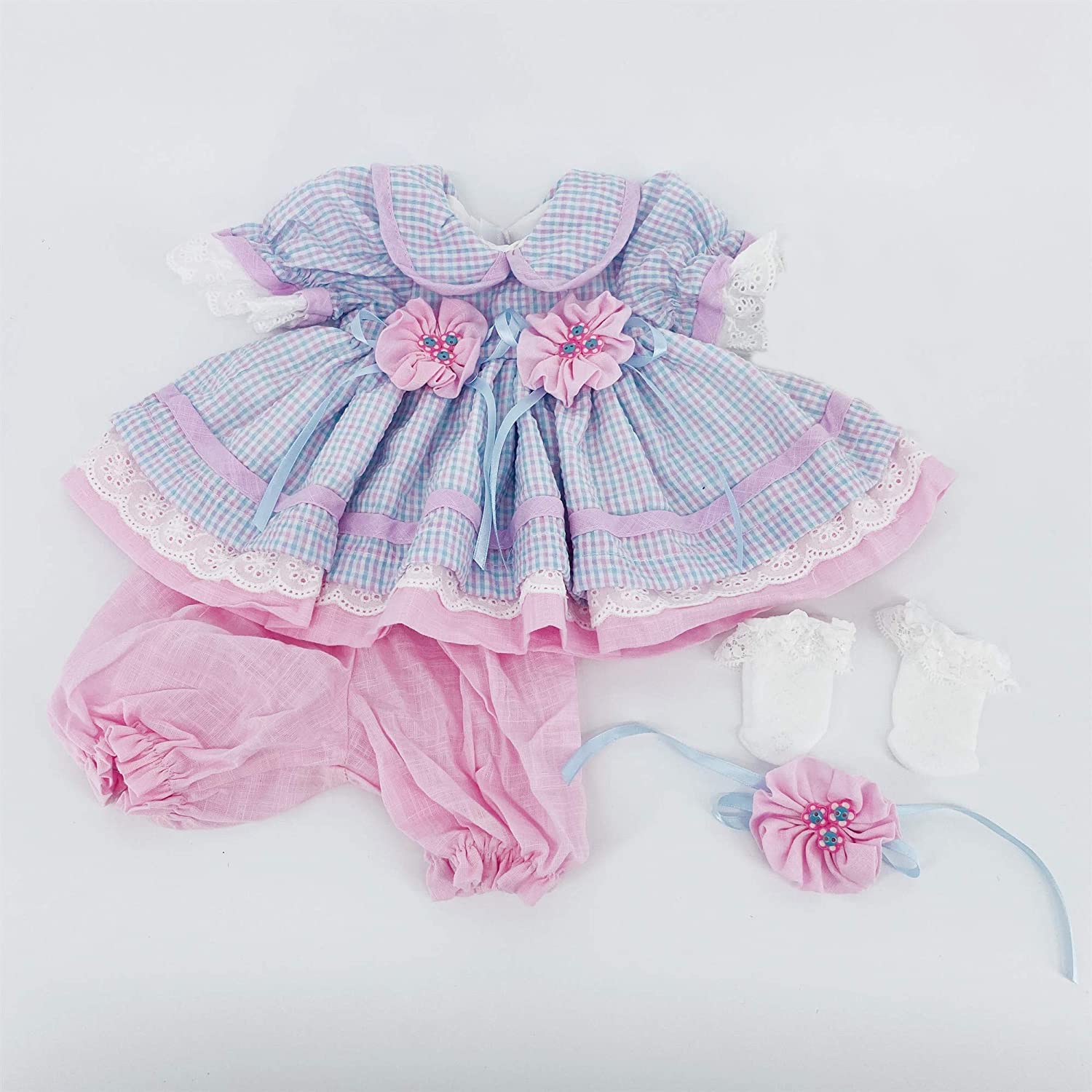 Anano 24 Inch Reborn Doll Clothes - Purple Dress & Matching Accessories for Baby Doll Girls | Perfect for Collectors, Photography & Gift Giving