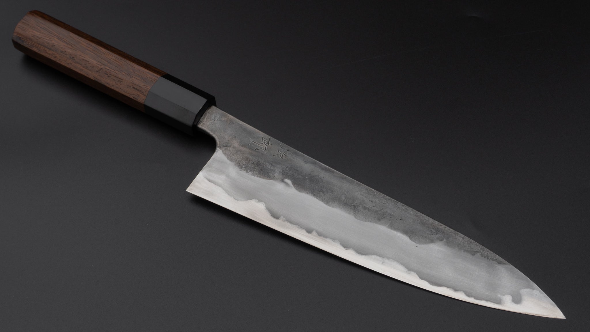 Premium Jiro Tsuchime Handcrafted Gyuto Japanese Chef Knife 210mm with Exotic Tagayasan Wood Handle - Perfect for Professional Chefs & Home Cooking Enthusiasts