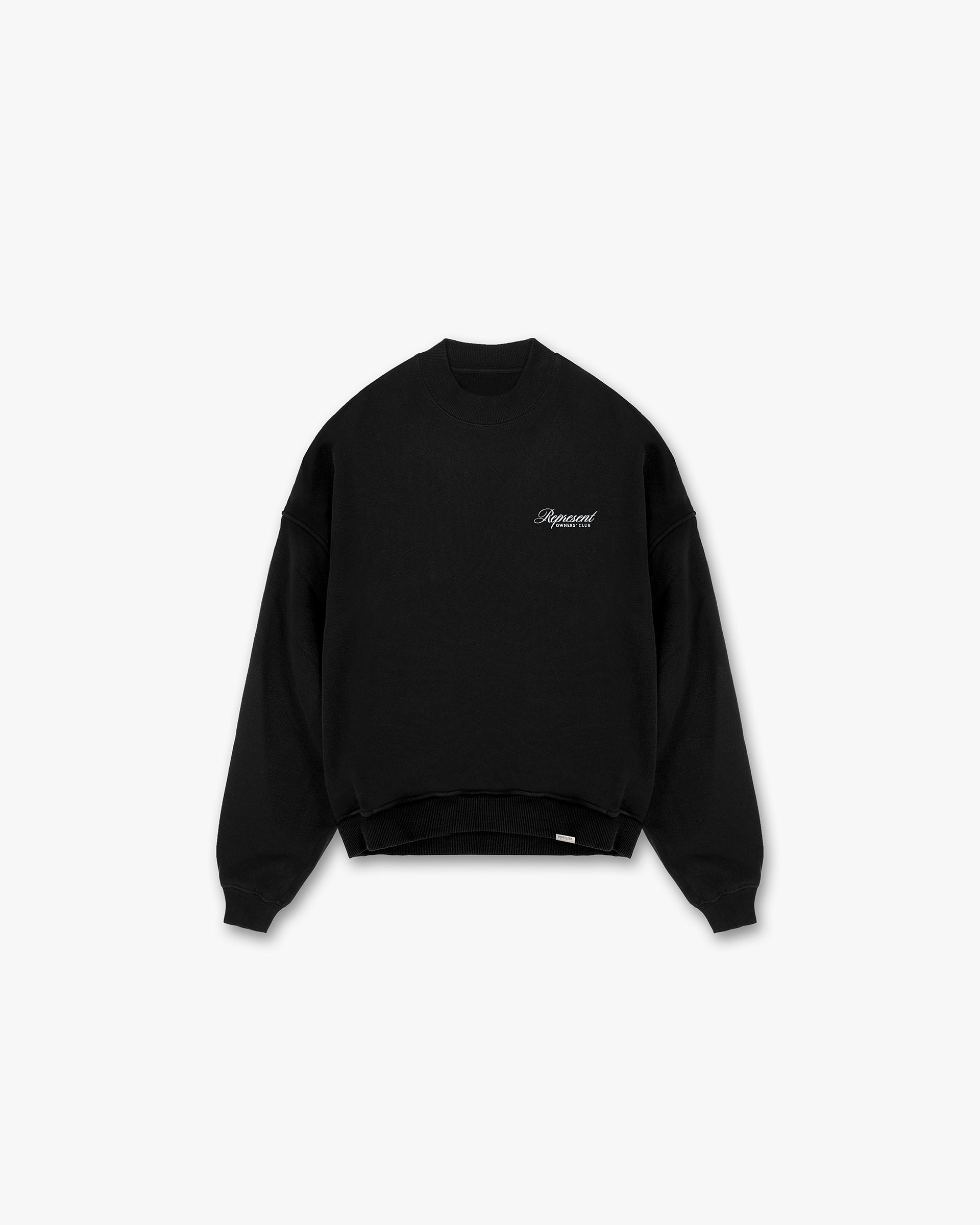 Represent Owners Club Script Sweater - Black | Trendy Streetwear Pullover for Men & Women | Perfect for Casual Outfits, Parties and Urban Fashion