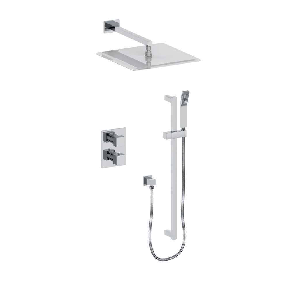 ZLINE Crystal Bay Thermostatic Shower System in Chrome - Luxury Bathroom Faucet with Temperature Control for Spa-Like Shower Experience | Perfect for Modern Home & Hotel Renovations (CBY SHS T2 CH)