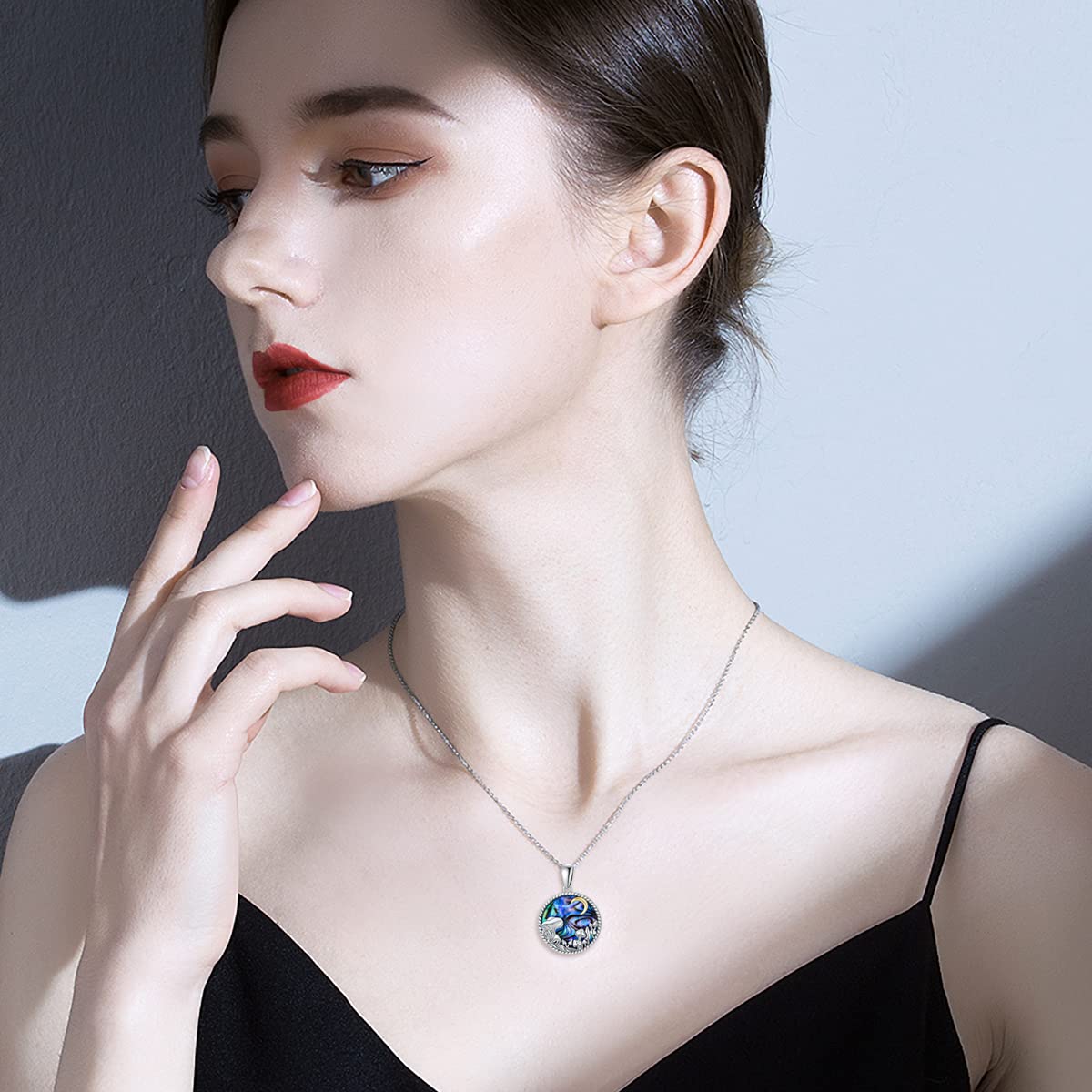 925 Sterling Silver Mushroom Frog Necklace - Cute Botanical Jewelry Gift for Women, Wife, Girlfriend, Sister - Perfect for Birthday, Anniversary & Everyday Boho Style Accessories