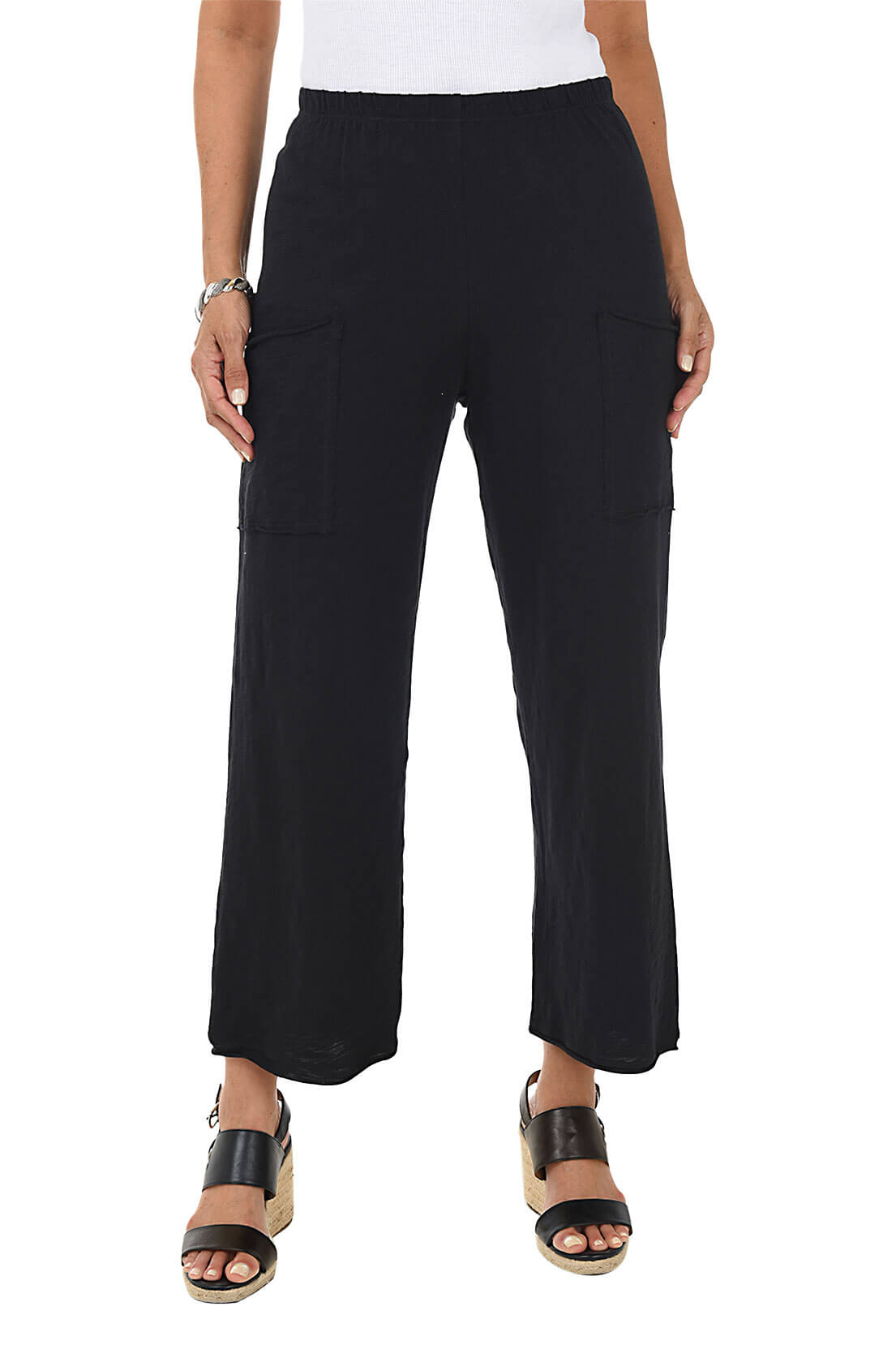 Stylish Pull On Slub Knit Cargo Pants for Men & Women - Comfortable Stretch Jogger Pants for Casual Wear, Outdoor Activities & Travel