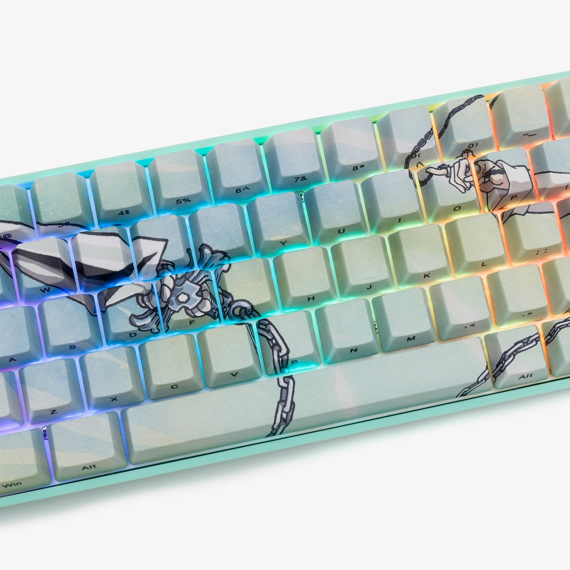 HxH x HG Basecamp 65+ Mechanical Keyboard - Kurapika Edition | Compact 65% Layout, Customizable RGB Backlighting | Perfect for Gaming, Coding & Office Work