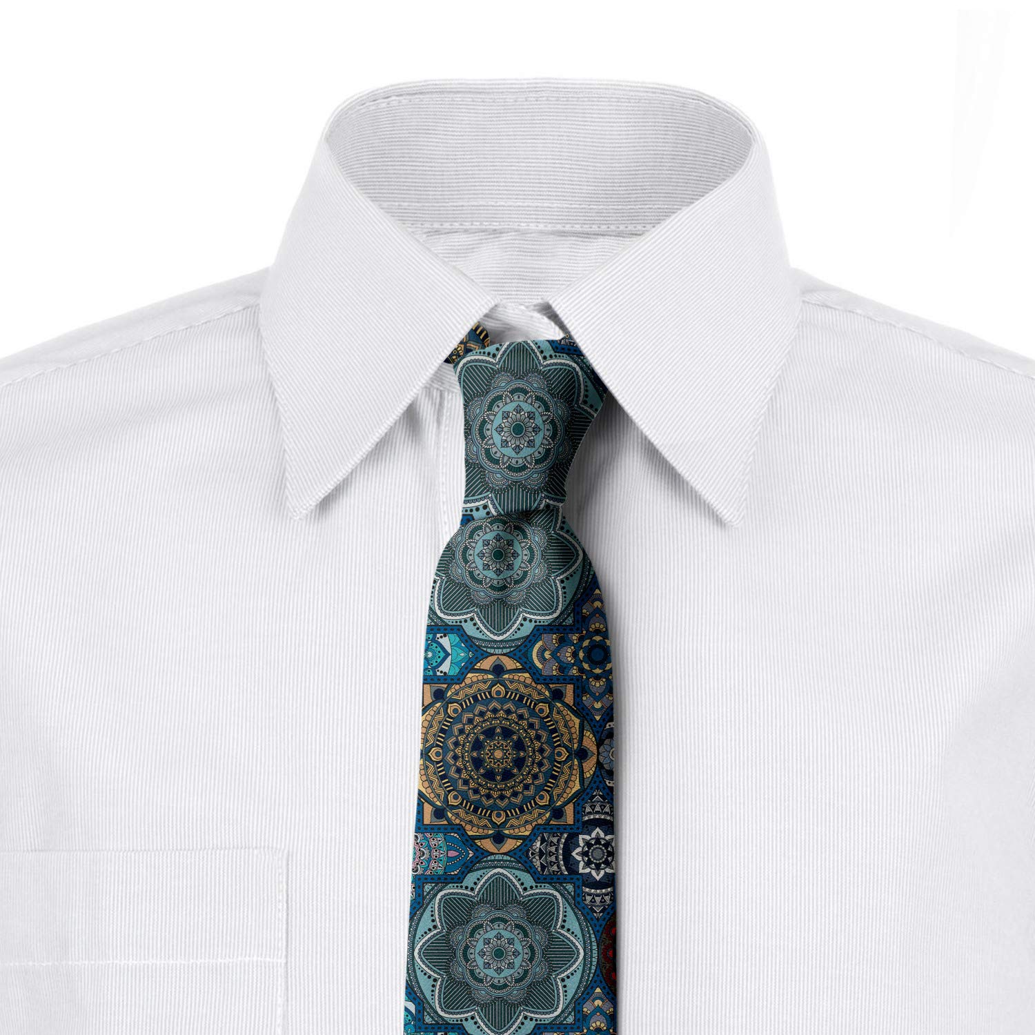 Ambesonne Retro Ottoman Dress Tie for Men - 3.7