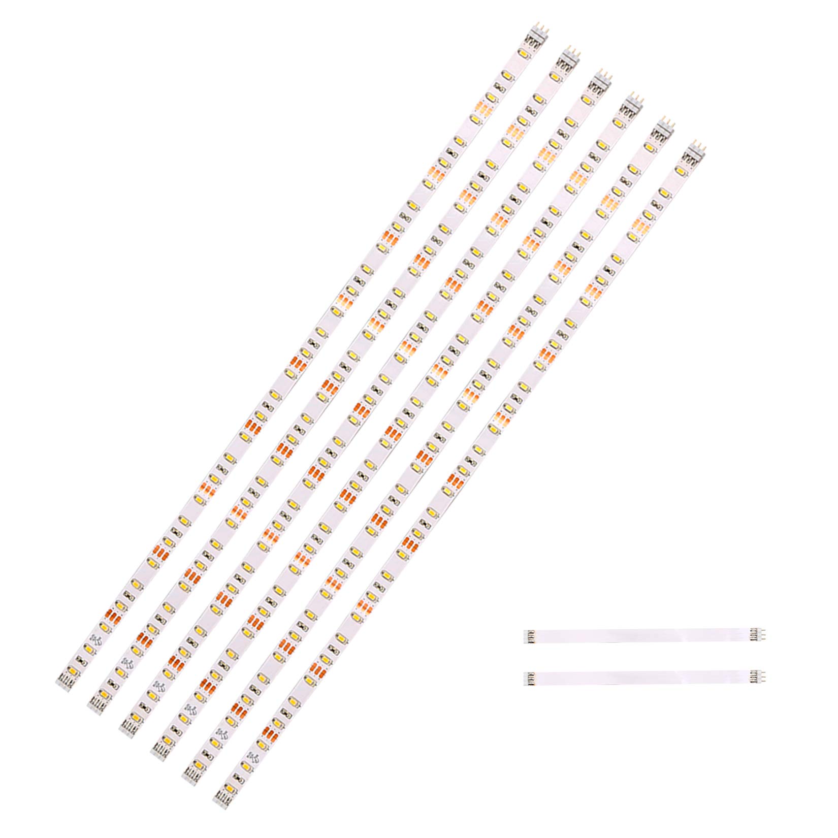 WOBANE 6PCS 20 Inch LED Extension Light Bar - 3Pin Strip Light Accessories 2700K Warm White for Home, Office, and Commercial Lighting