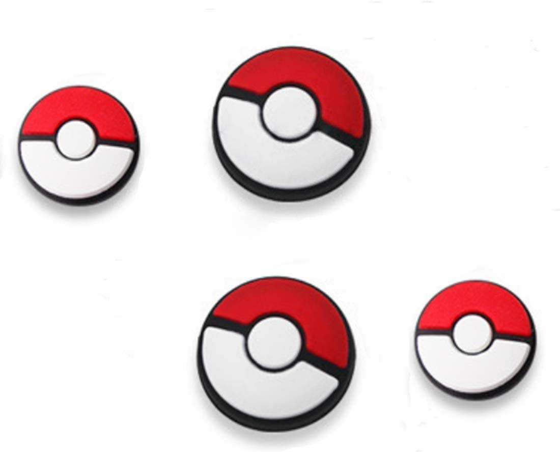 4 PCS Non-Slip Rubber Thumb Grip Caps for Nintendo Switch Joy-Con & Pokeball Plus - Enhanced Grip for Gaming, Comfortable Silicone Joystick Covers for Better Control During Long Play Sessions