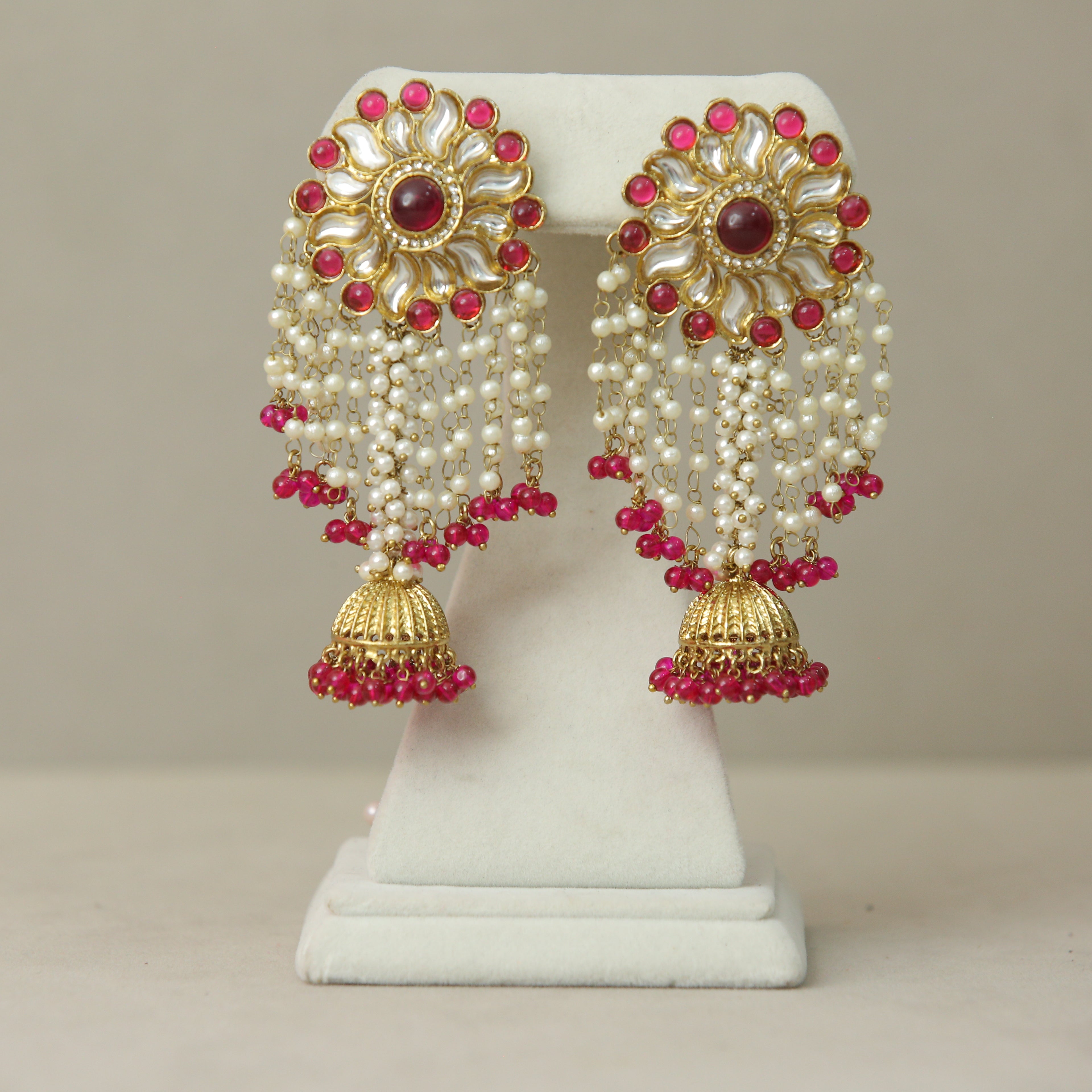 Exquisite Aria Kundan Earrings for Women – Handmade Indian Jewelry for Weddings, Parties & Special Occasions