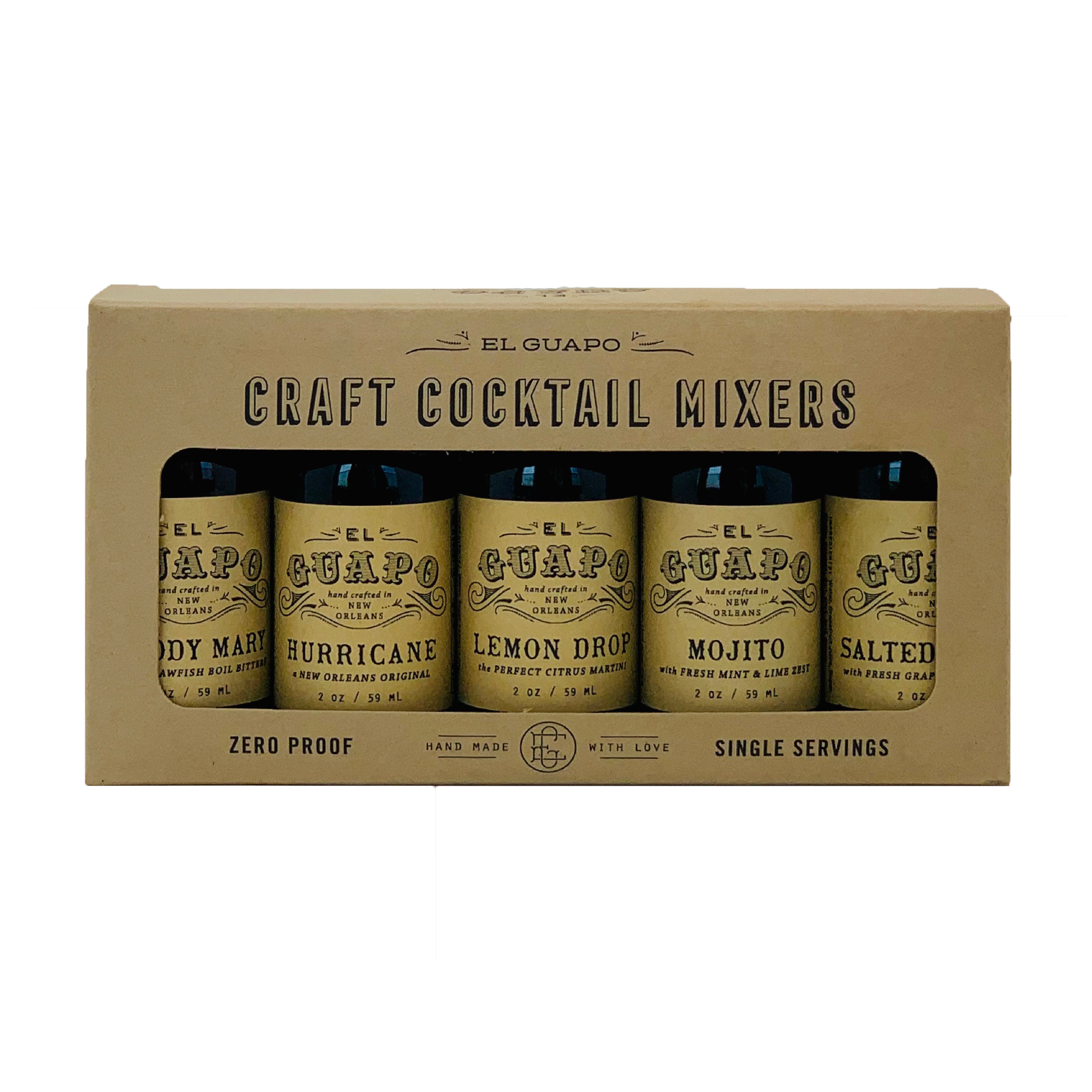 El Guapo Premium Cocktail Mixer Gift Set - Margarita & Mojito Mixing Kit with Natural Ingredients - Perfect for Home Bars, Parties & Hostess Gifts
