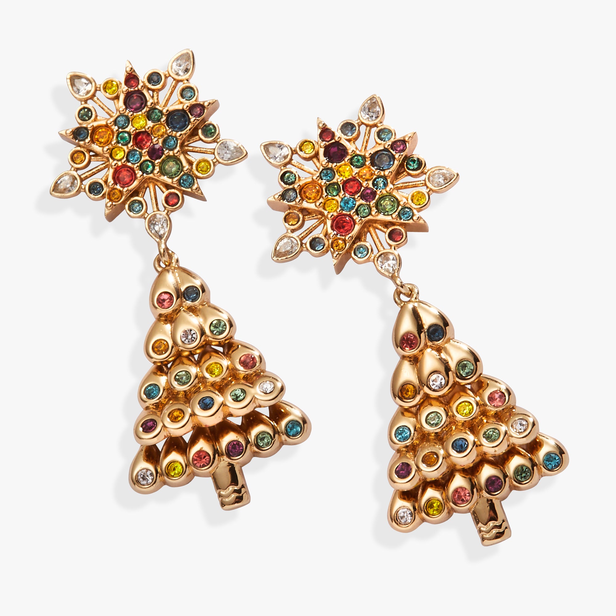 Christmas Tree Drop Earrings for Women - Festive Holiday Jewelry Gift for Christmas Party & Winter Celebrations