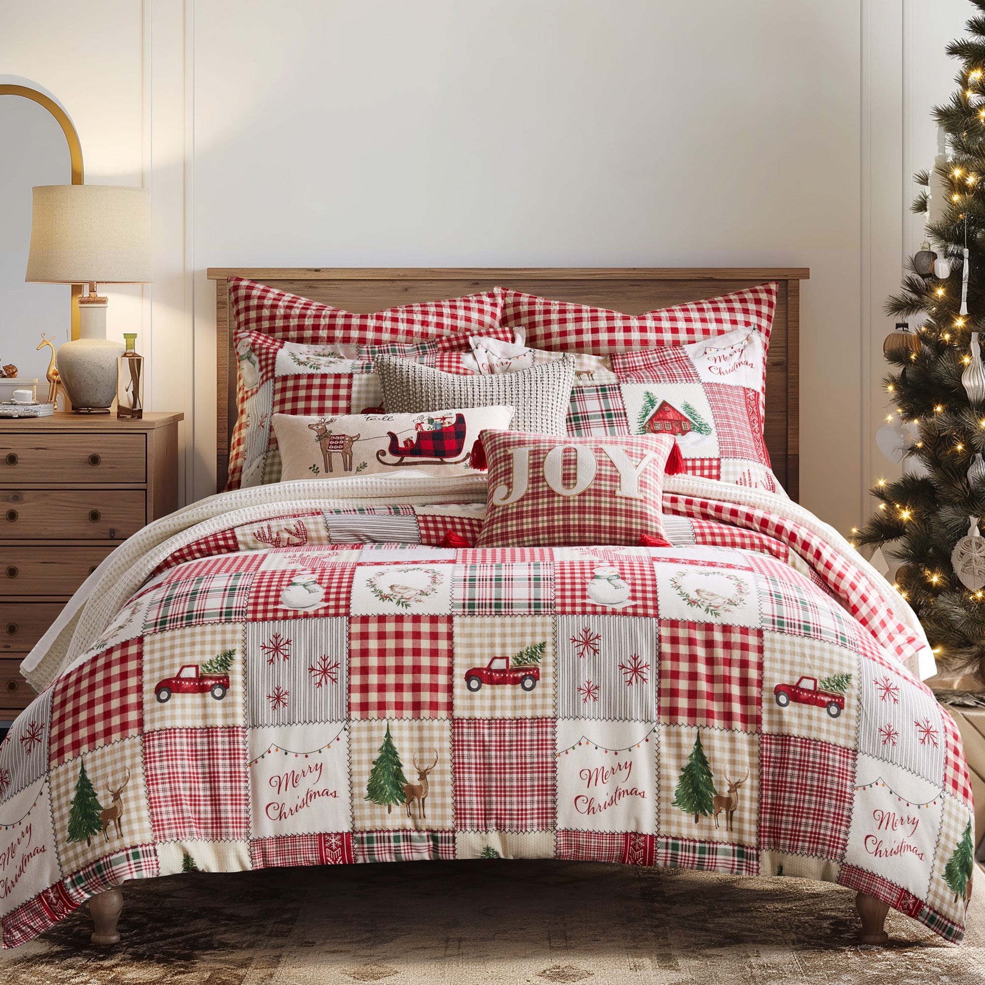 Cozy Christmas Duvet Cover Set - Holiday Bedding for Festive Home Decor | Perfect for Winter Bedrooms & Guest Rooms