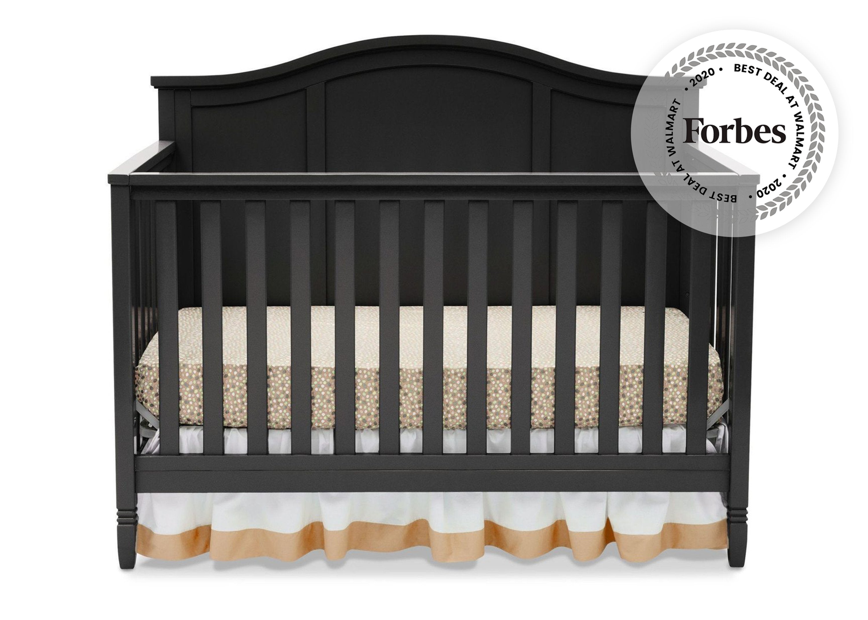 Madrid 5-in-1 Convertible Baby Crib to Toddler Bed - White Nursery Furniture for Boys & Girls - Perfect for Newborns, Infants and Growing Kids