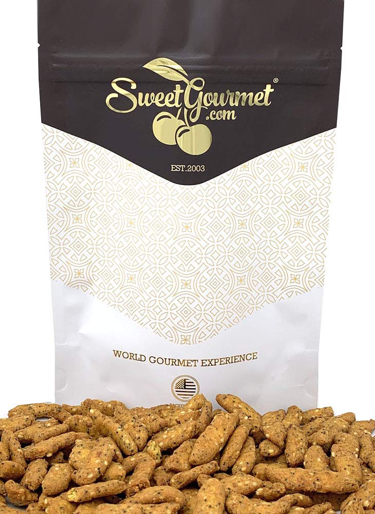 SweetGourmet Everything Sesame Sticks - Crunchy Healthy Snack, 1 Pound Bag | Gluten-Free, Vegan, Non-GMO | Perfect for On-the-Go, Office Snacking & Party Trays