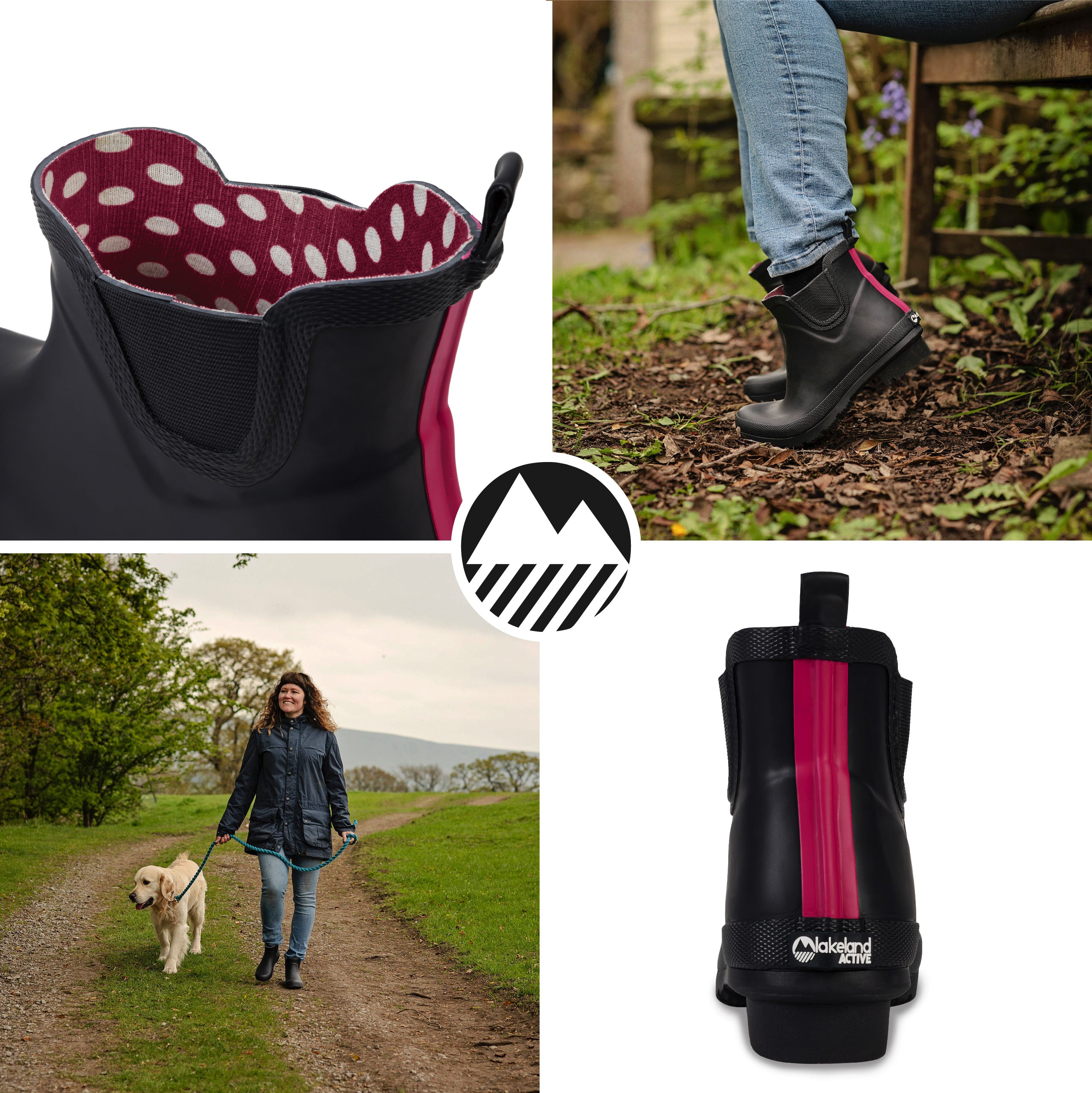Women's Kelton Short Wellington Boots - Waterproof Rain Boots for Women, Comfortable & Stylish Outdoor Boots - Perfect for Gardening, Hiking, and Rainy Days
