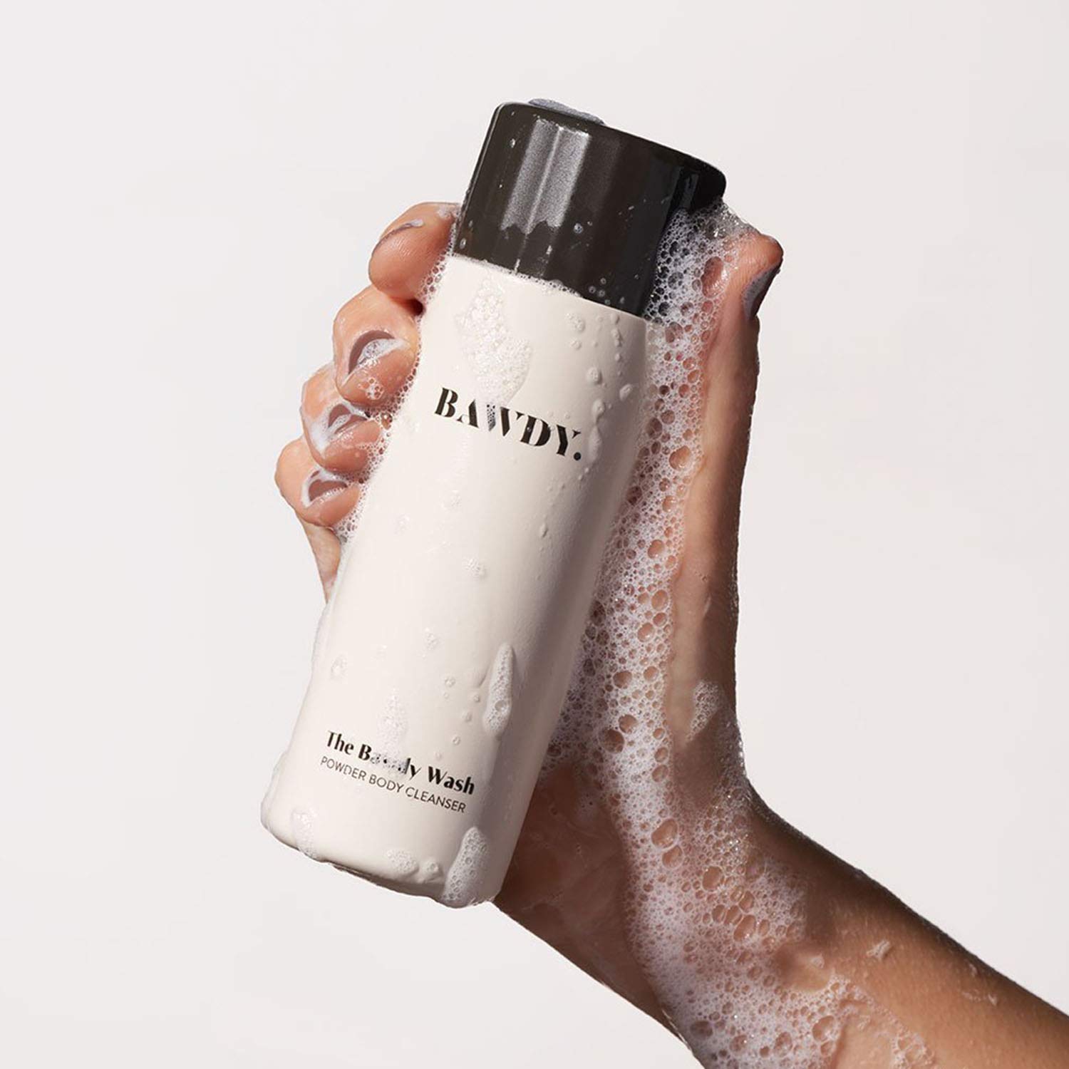 BAWDY The Bawdy Wash - Lightweight Water-Activated Powder-to-Foam Body Wash | Vegan, Non-Toxic & Cruelty-Free | Travel-Friendly 3oz (85g) for Gym, Camping & Sustainable Skincare Routine