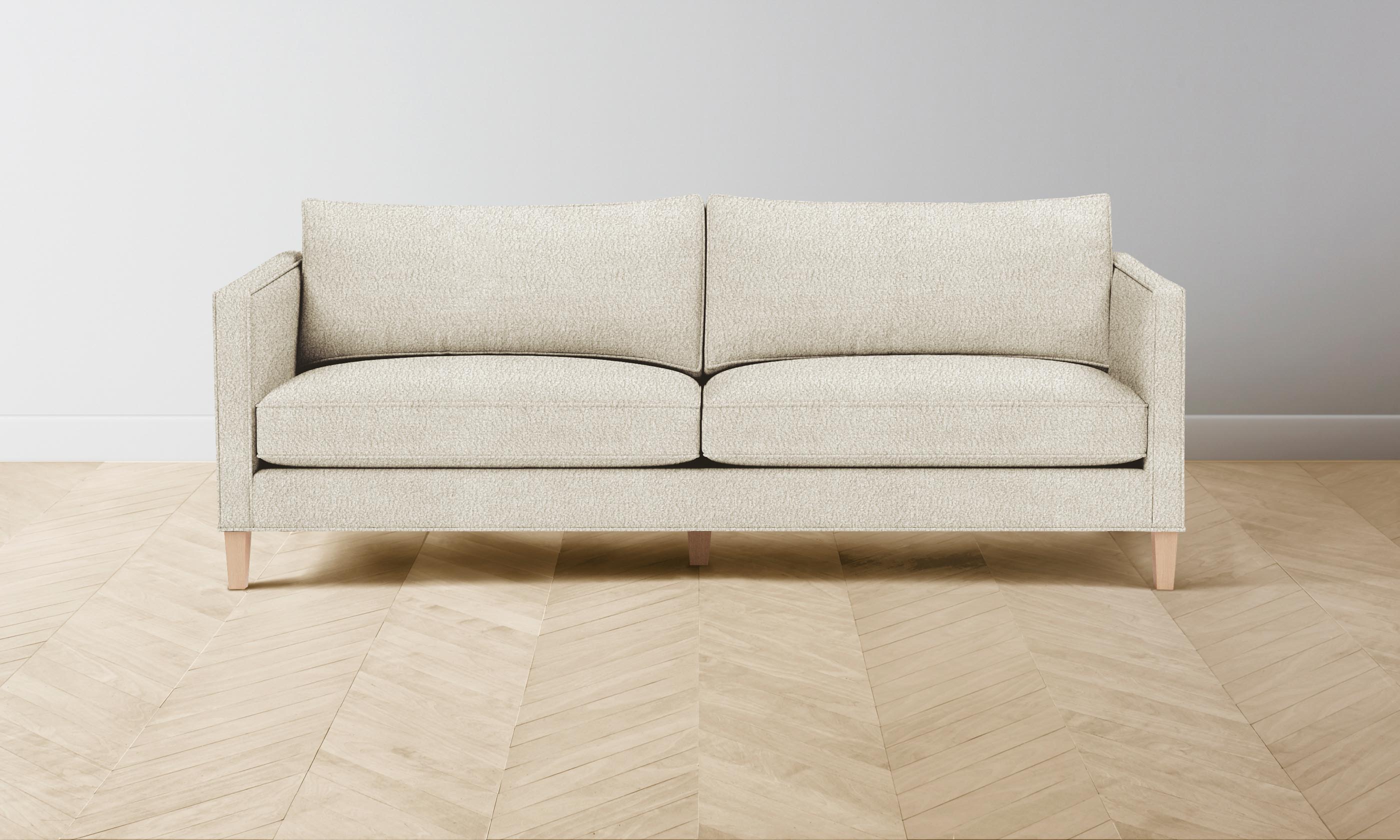 Premium Crosby Sectional Sofa - Italian Bouclé Fabric in White | Modern Living Room Furniture for Cozy Home & Stylish Entertaining