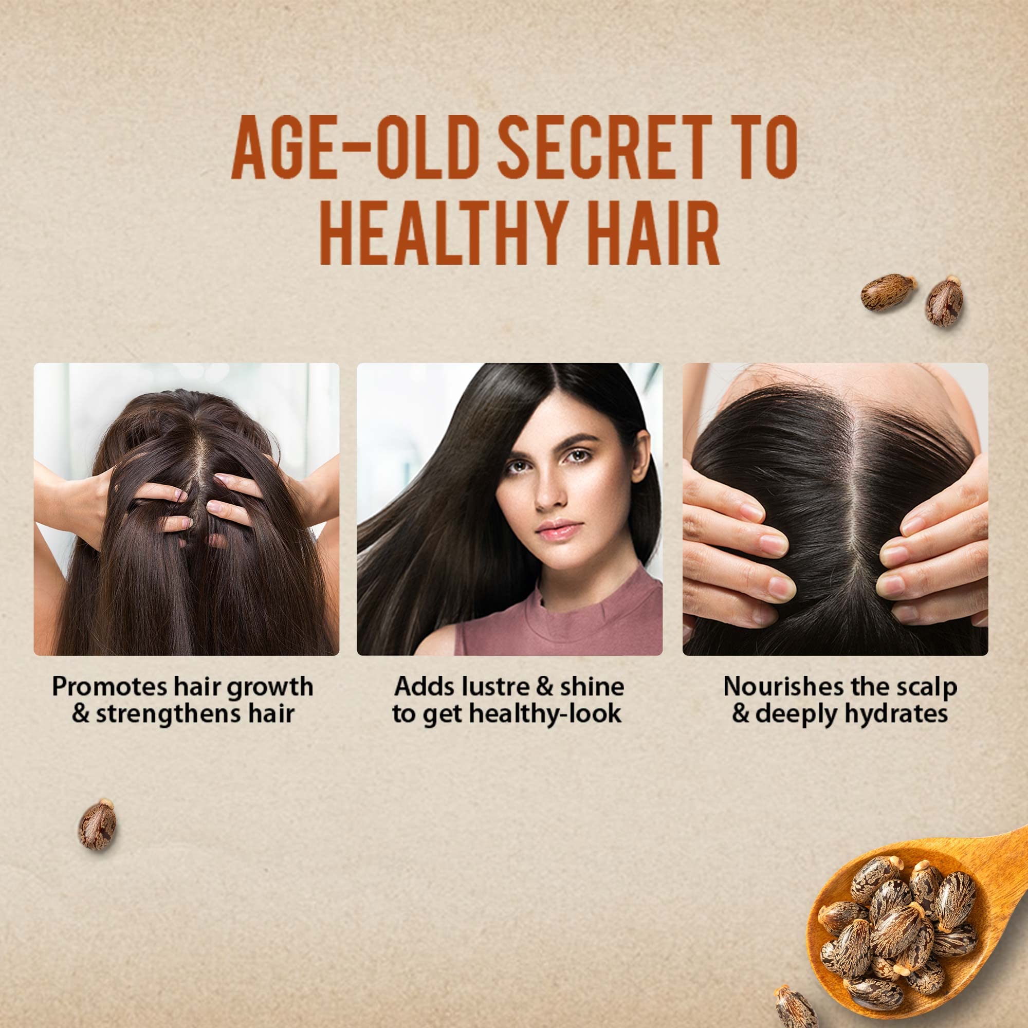 Dabur Castor Oil - 200ml | 100% Pure Cold Pressed Castor Oil for Hair Growth & Skin Care | Natural Moisturizer for Dry Skin, Eyelash & Eyebrow Growth | Reduces Wrinkles & Dark Circles | No Mineral Oil, Silicones or Additives | Perfect for Hair Masks, Skin Hydration & Beauty Routines