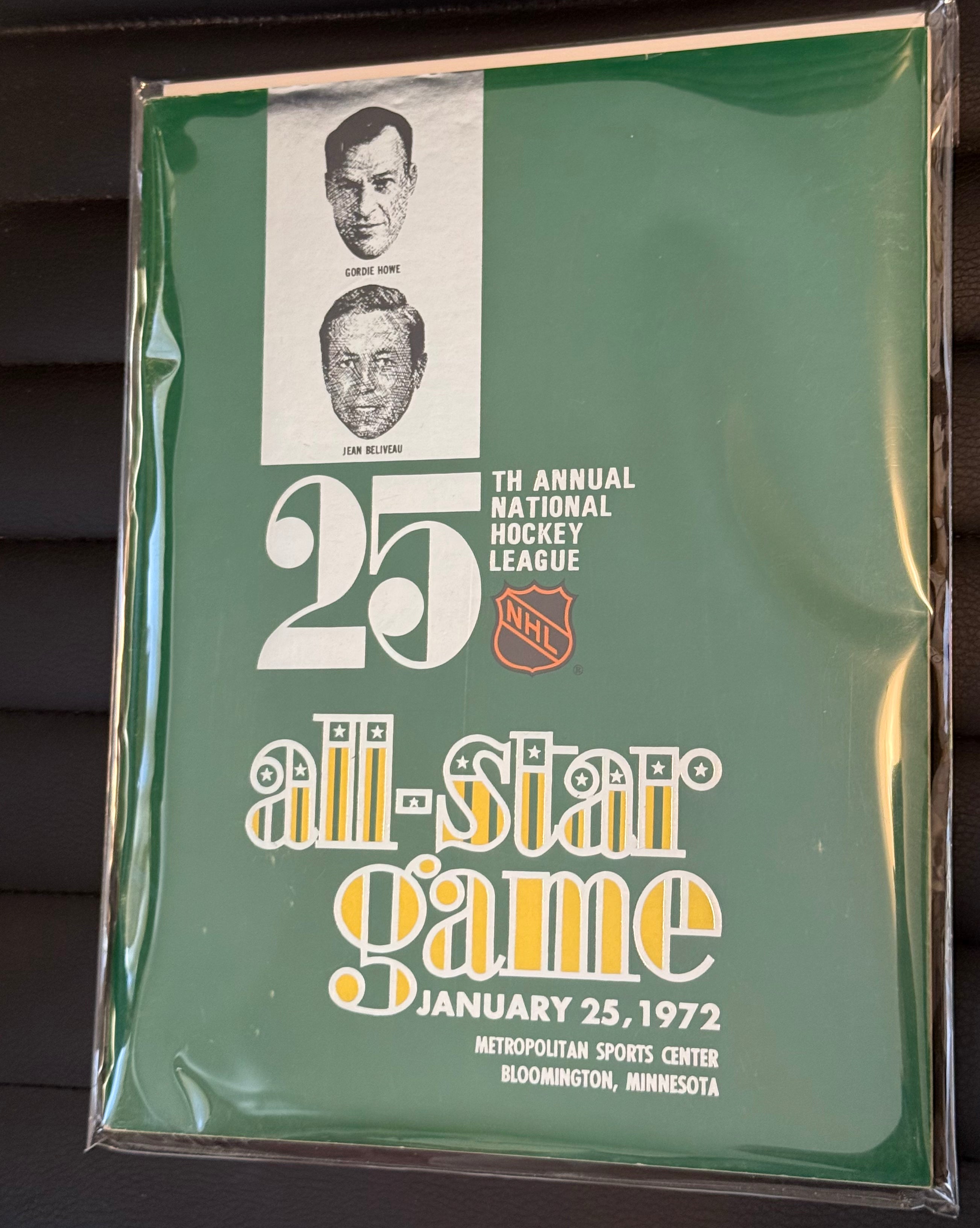 1972 NHL All-Star Game Program - Rare High-Grade Condition Hockey Collectible - Perfect for NHL Fans, Memorabilia Collectors & Sports History Enthusiasts