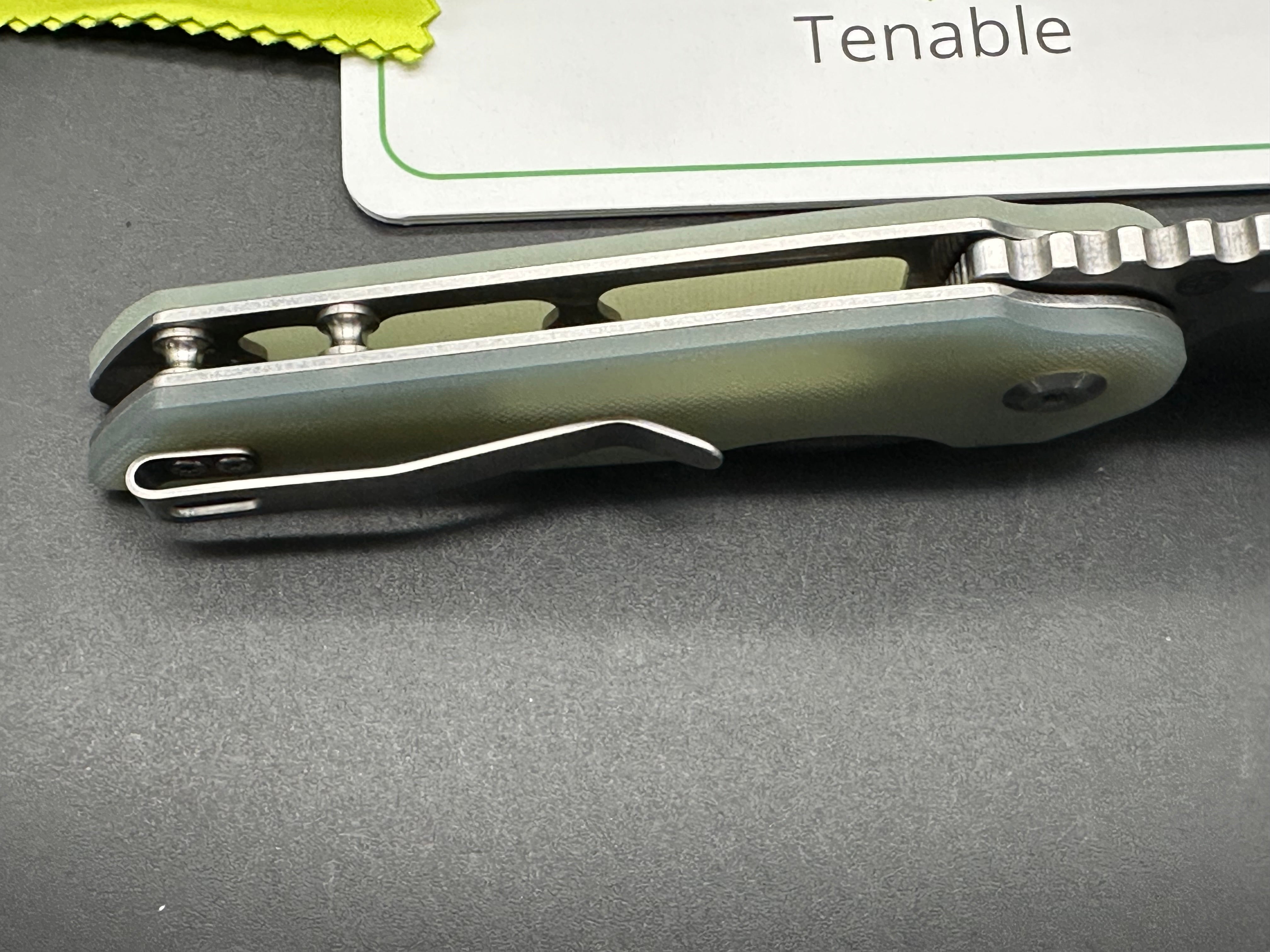 Premium TENABLE RAFE L Folding Knife - Jade G10 Handle, 14C28N Steel Plain Edge Blade - EDC, Camping, Survival & Outdoor Activities