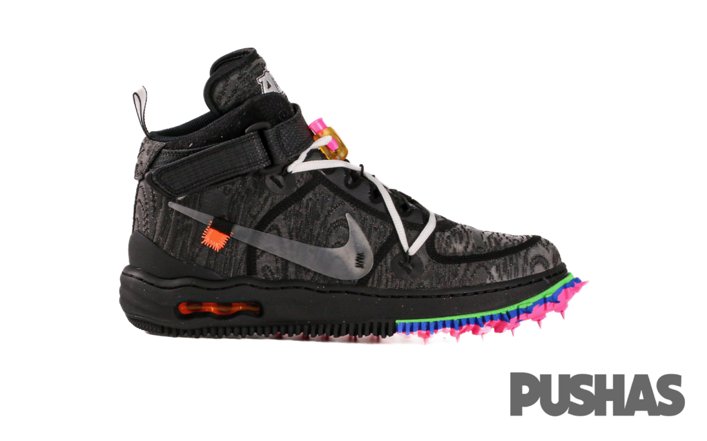 Nike Air Force 1 Mid x Off-White 'Black' Sneakers (2022) - Men's Basketball Shoes for Streetwear & Casual Outfits