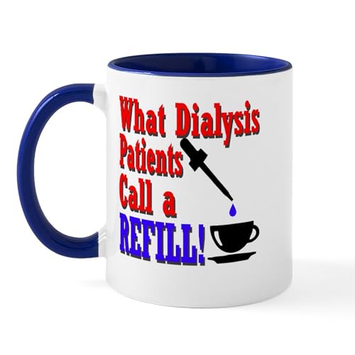 White/Navy Inside - Dialysis Refill Mug