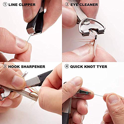 Multi-Functional Fishing Line Cutter & Knot Tying Tool - Quick Nail Clipper Nipper for Anglers | Perfect for Fly Fishing, Saltwater & Freshwater Fishing Accessories