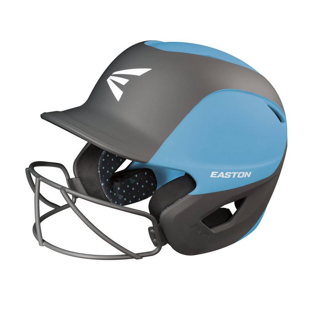 Easton Ghost Matte Two-Tone Baseball Batting Helmet with Integrated Facemask - Youth & Adult Protective Gear for Baseball, Softball, and Training