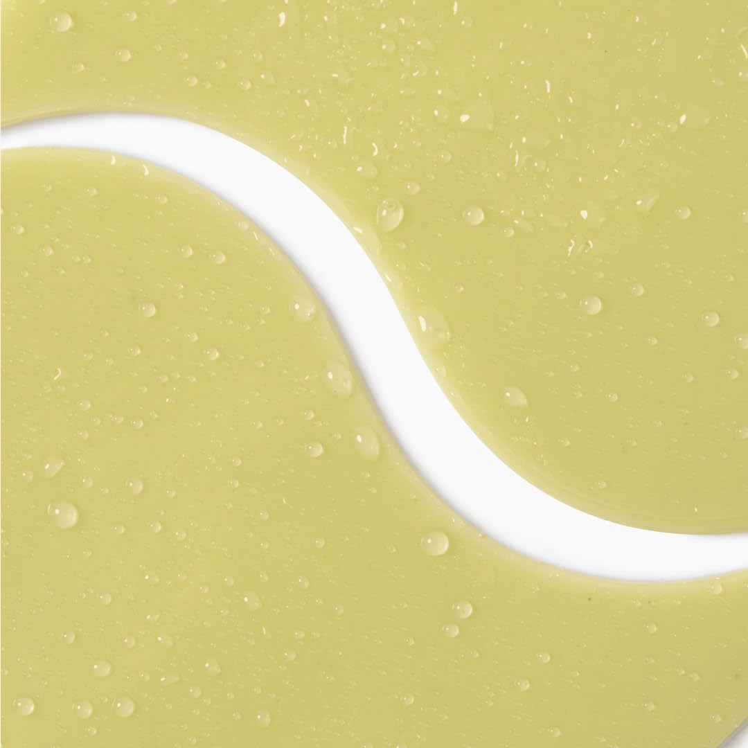 Strawberry Matcha Latte Eye Patches for Depuffing & Hydrating - Under Eye Treatment for Dark Circles & Wrinkles - Perfect for Morning Skincare Routine & Travel