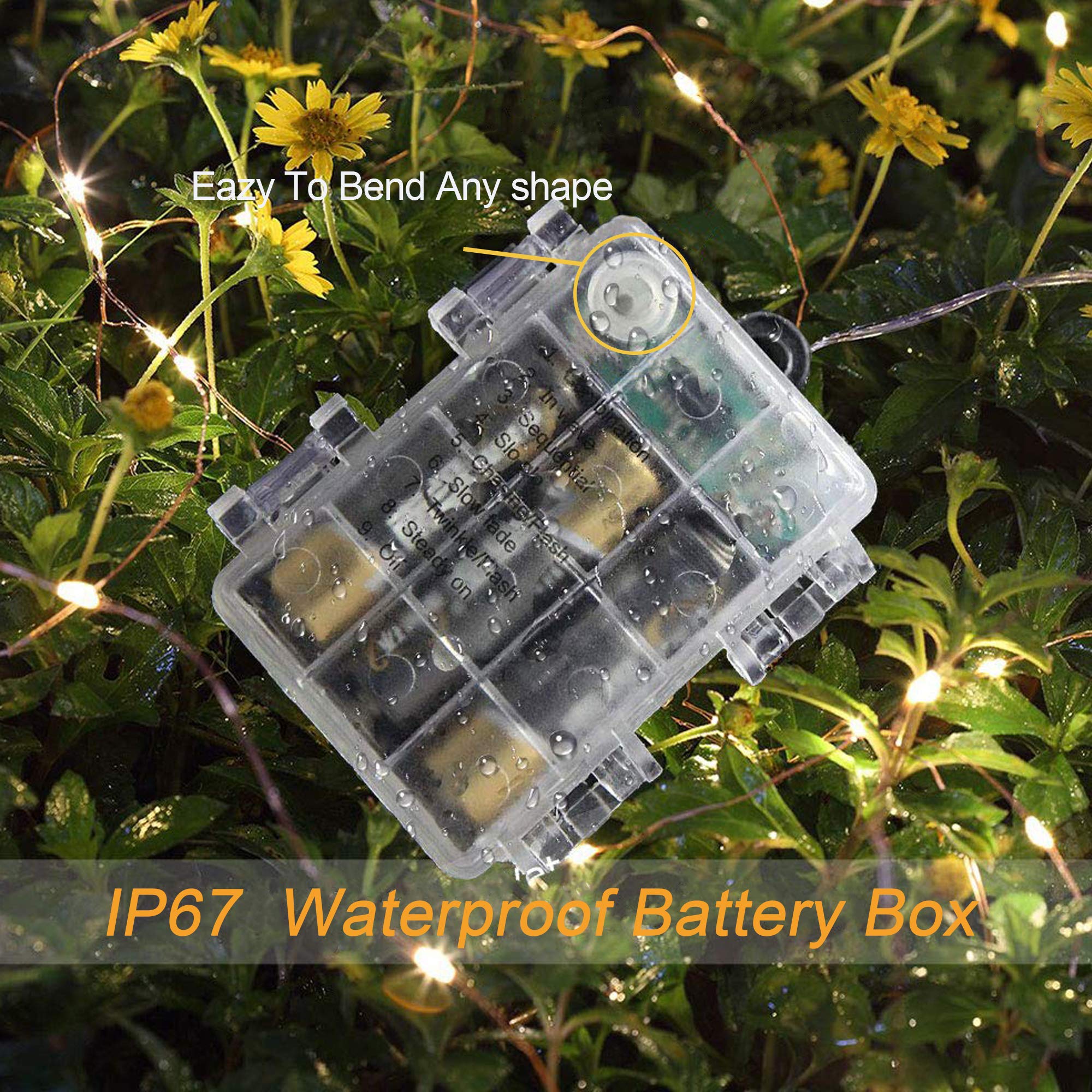 33Ft Battery Fairy Lights with Remote - 100LED 4 Pack for Bedroom & Outdoor Decor