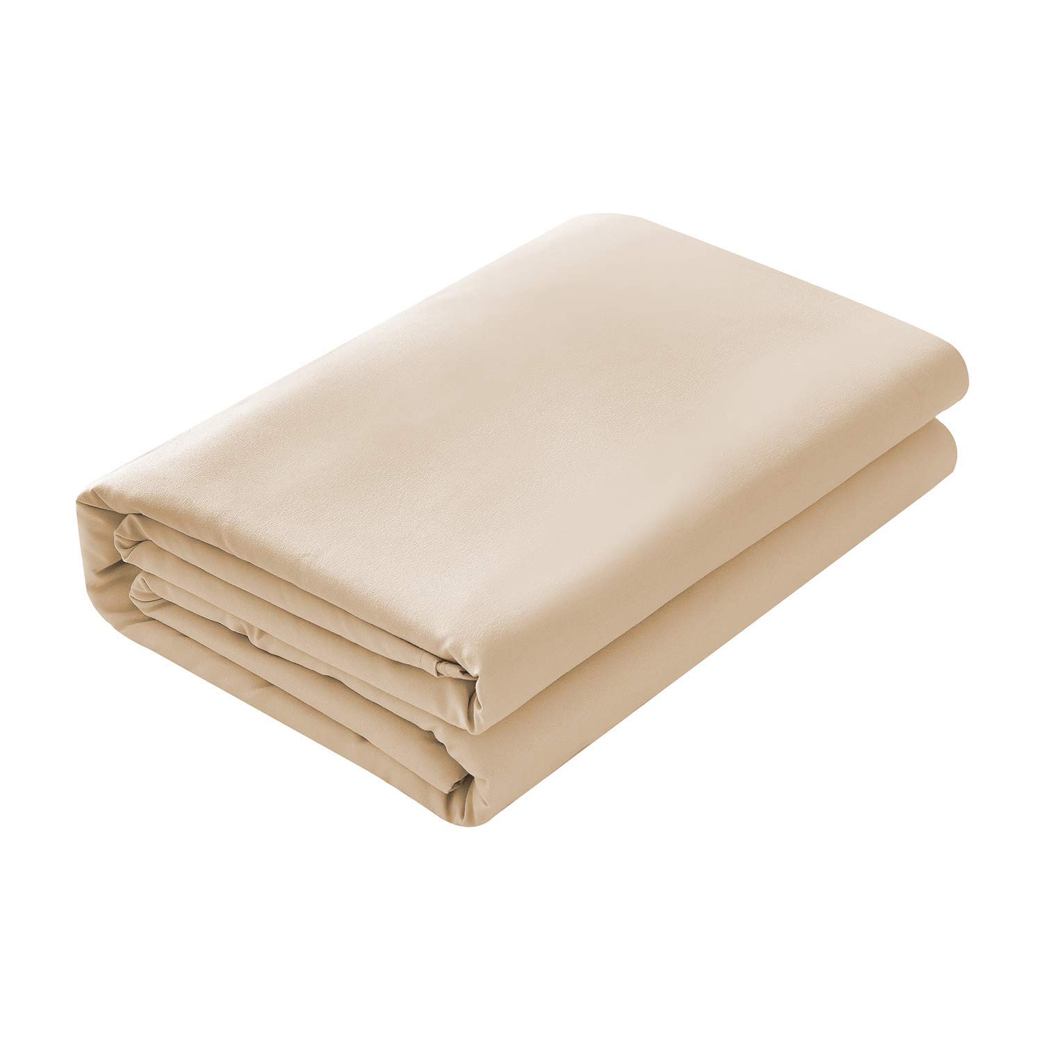 Premium 132x110 Inches Extra Large Flat Sheet - 100% Egyptian Cotton, Oversized Solid Beige Bed Sheet for King & California King Beds - Ideal for Hotels, Guest Rooms & Luxurious Home Bedding