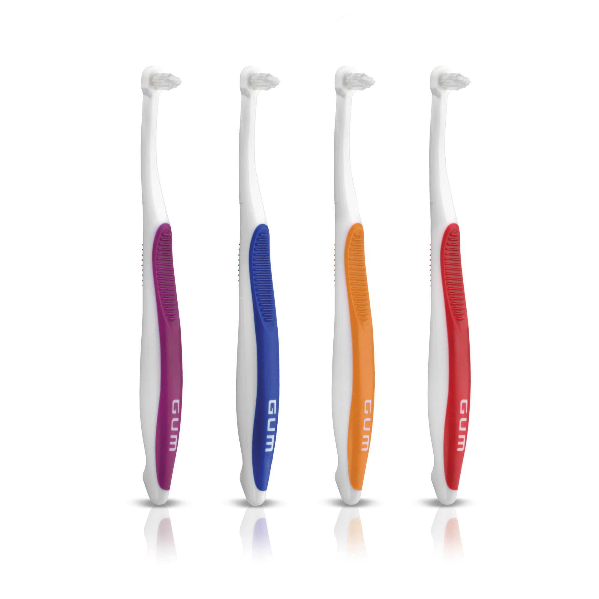 GUM End Tuft Toothbrush - Extra Small Soft Bristle Toothbrush for Hard-to-Reach Areas, Implants, Back Teeth & Wisdom Teeth - Gentle Dental Care for Adults - Pack of 6 - Perfect for Travel, Daily Oral Hygiene & Post-Dental Surgery Care
