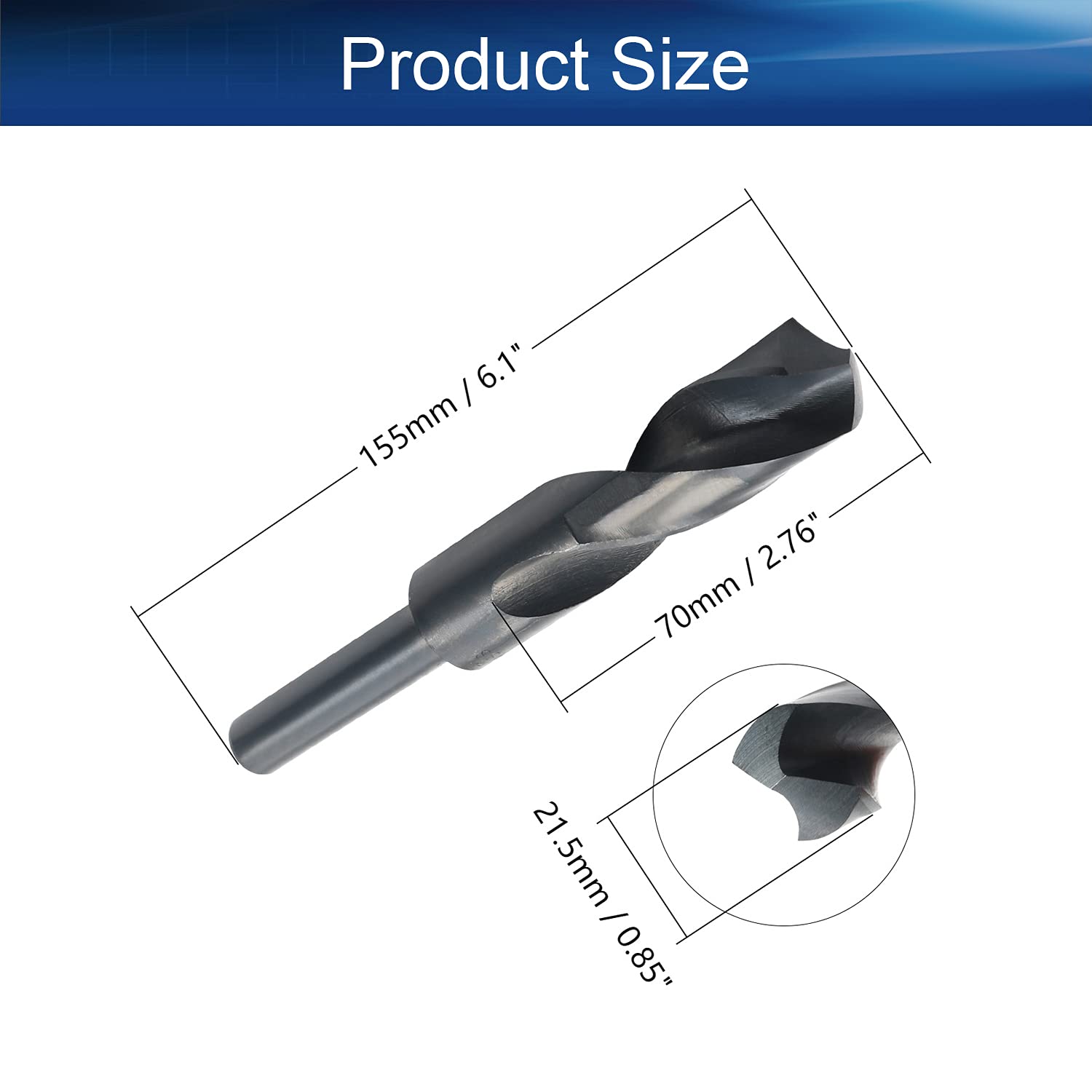 Auniwaig HSS Reduced Shank Drill Bit 0.85