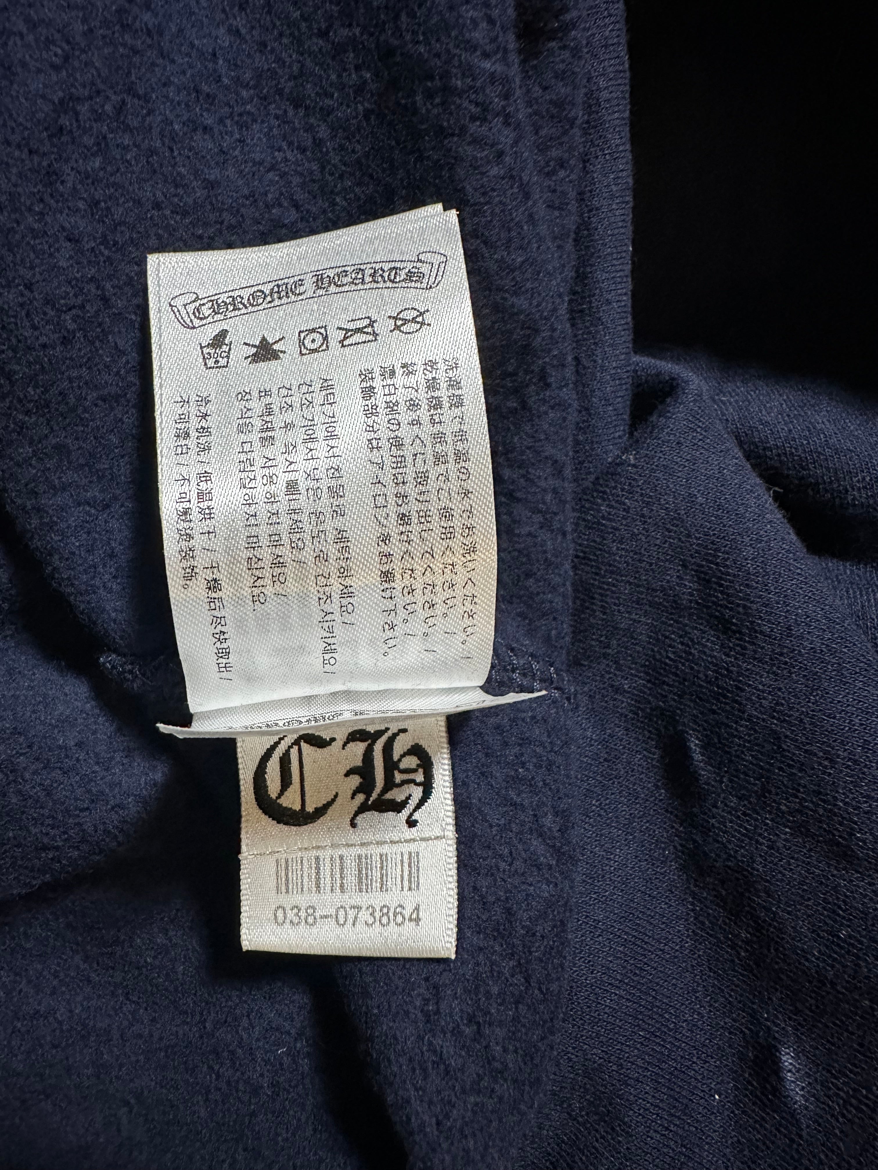 Chrome Hearts Navy & Yellow Script Logo Hoodie - Stylish Unisex Pullover for Casual Wear & Street Fashion