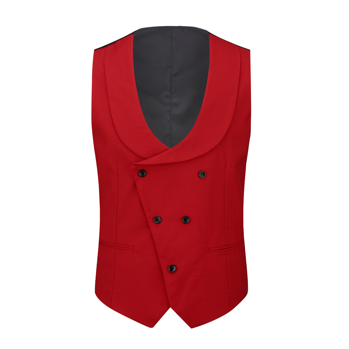 Stylish Men's 3-Piece Slim Fit One Button Color Block Suit - Red | Perfect for Weddings, Business Meetings & Formal Events