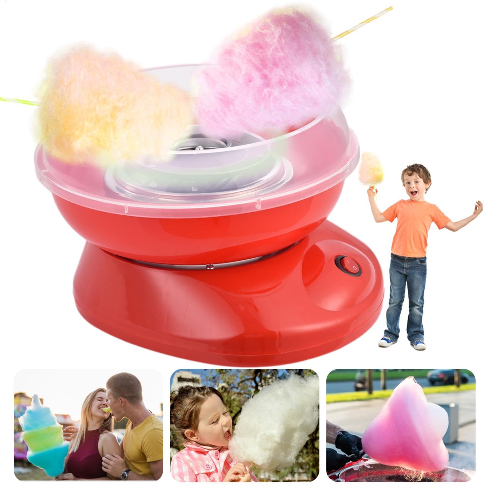 Commercial Electric Cotton Candy Maker Machine 110V 500W - Blue Floss Candy Spinner for Kids, Birthday Parties, Festivals & Home Use - Perfect for Carnivals, School Events & Family Gatherings