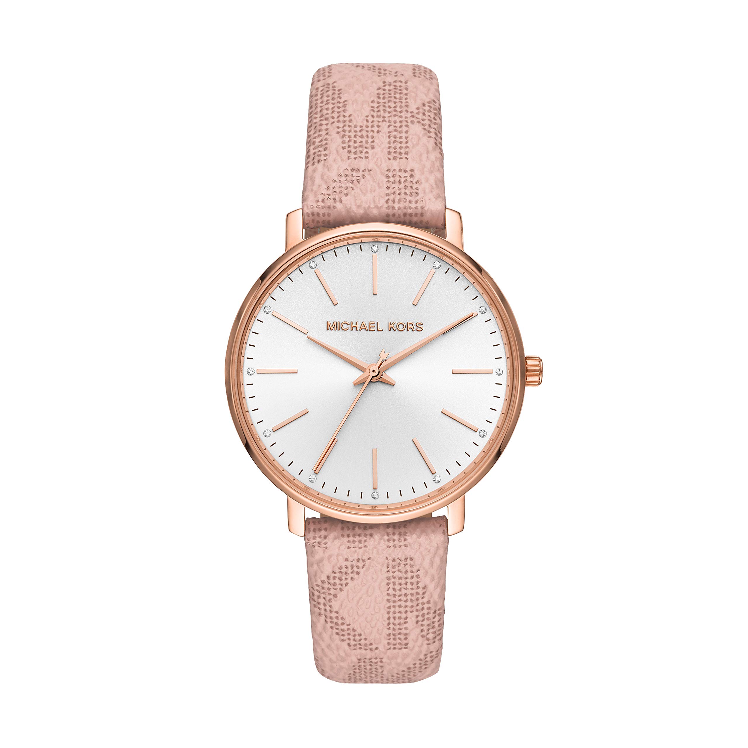 Michael Kors Pyper Three-Hand Stainless Steel Watch for Women - Luxury Fashion Timepiece with Silver-Tone Bracelet, Perfect for Office, Party & Everyday Wear