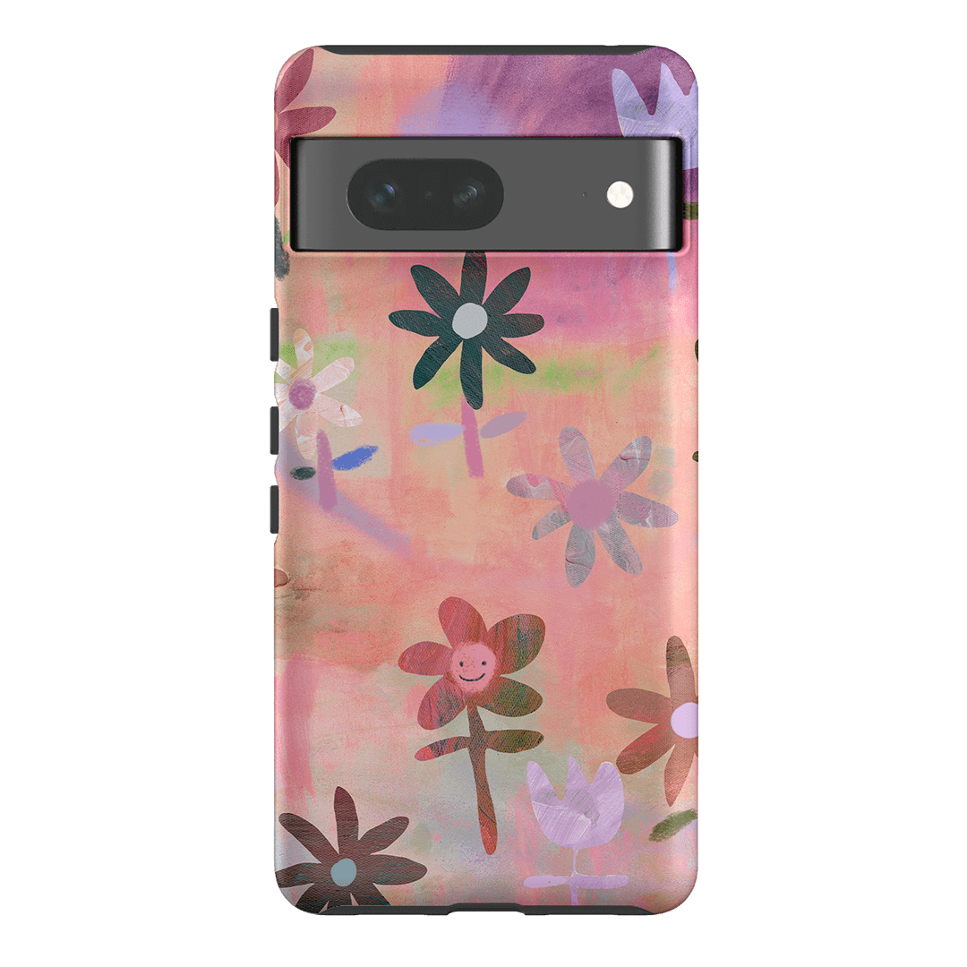 Premium Lazy Daisy Floral Phone Case - Shockproof & Slim Design for iPhone 15/14/13/12/Pro/Max - Perfect for Everyday Use, Travel & Outdoor Activities