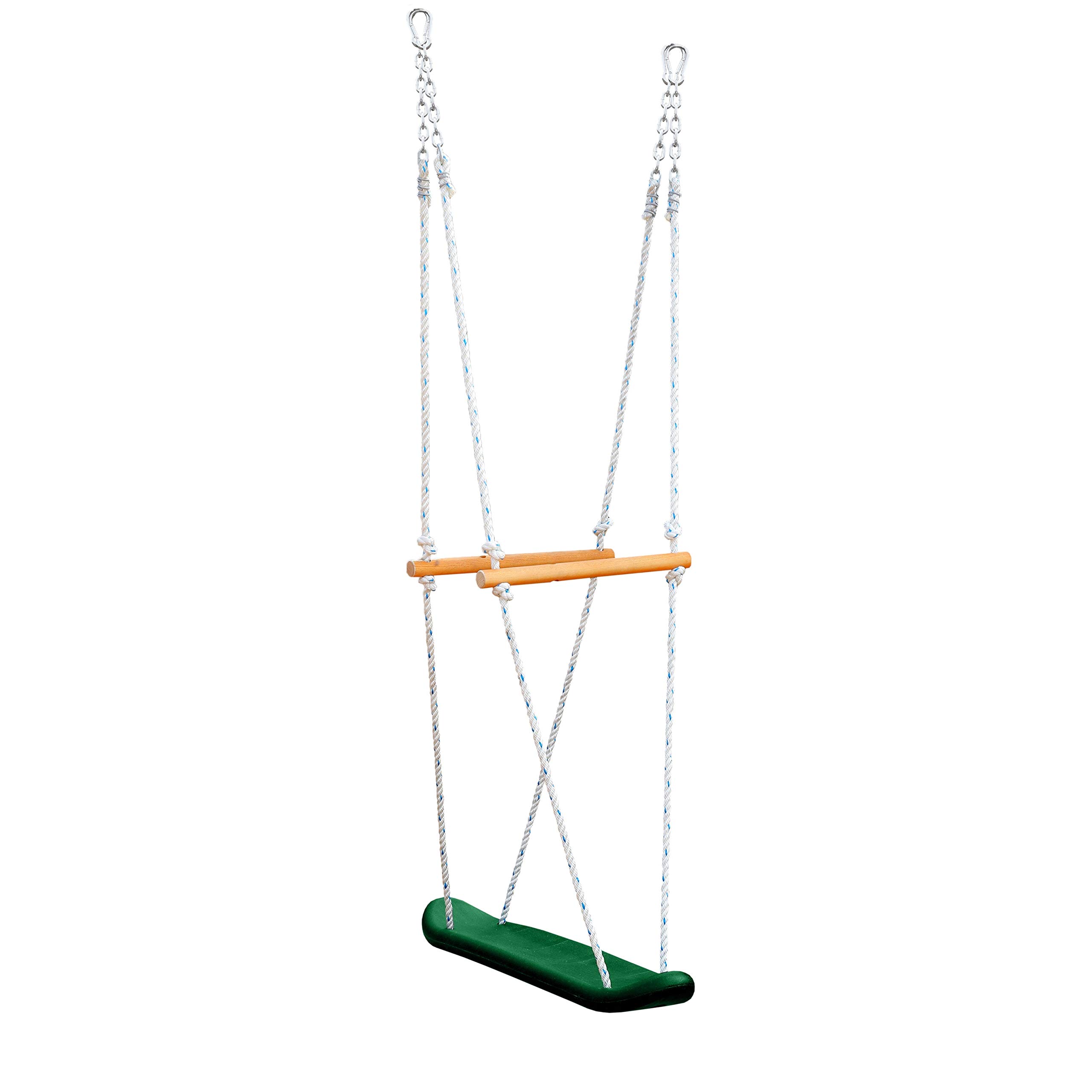 Best Green Plastic Skateboard Swing for Kids - Medium Size Outdoor Playground Equipment for Backyard, Park, and Play Area Fun