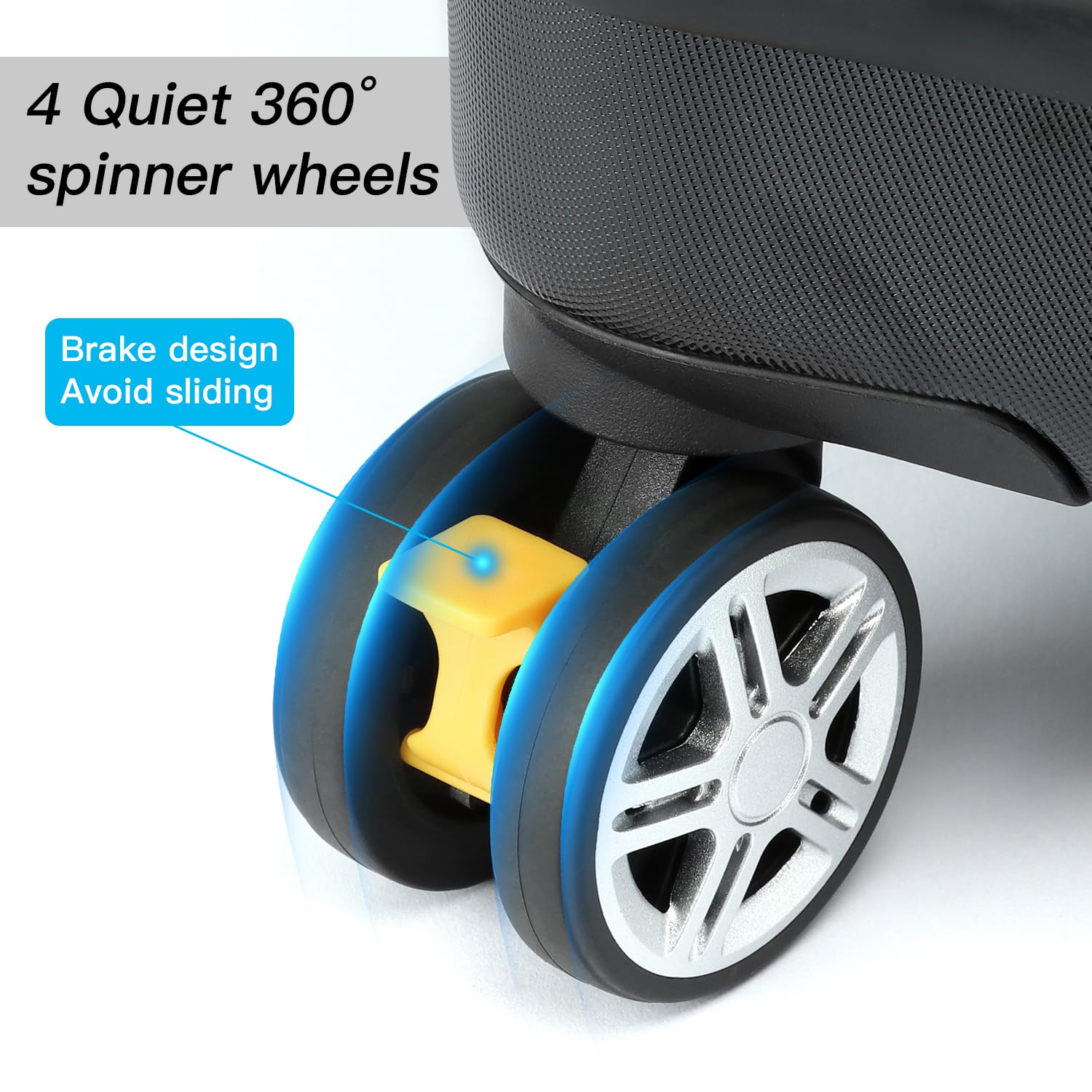 TUGUAN Black Spinner Wheel Travel Bag for Airplane - Hard Bottom Infant Car Seat Backpack with Padded Protection, Large Storage Luggage for Airport Check-In | Perfect for Family Trips, Baby Travel Gear & Airline Checked Baggage