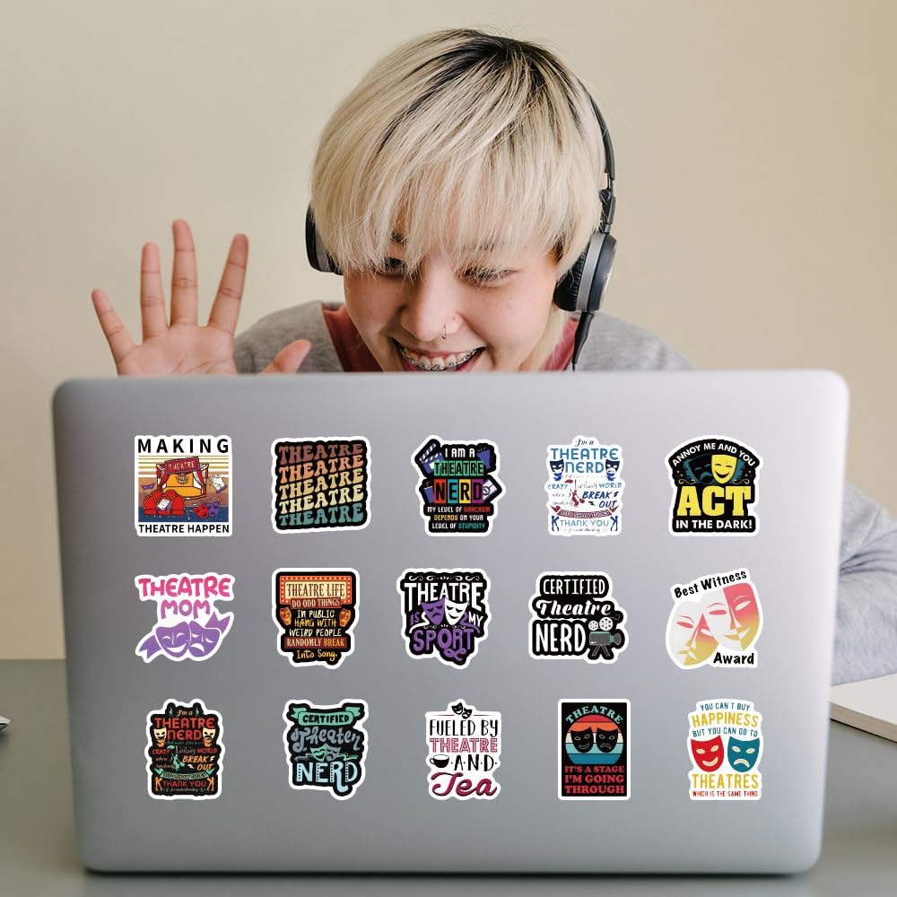 63Pcs Aesthetic Graffiti Waterproof Vinyl Stickers for Kids, Teens & Adults - Perfect for Water Bottles, Laptops, Suitcases - Great for Birthday Parties, Halloween Decorations & DIY Craft Projects