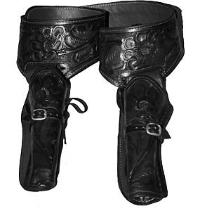 **38/357 Caliber Brown Leather Double Gun Holster – Concealed Carry Belt Holster for Revolvers – Perfect for Hunting, Range Shooting & Outdoor Activities**