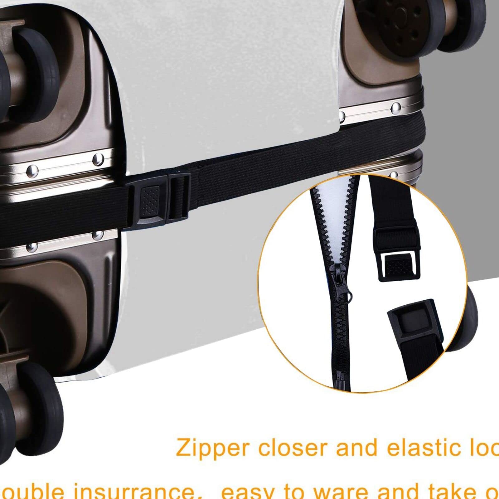 Custom Photo Luggage Cover - Personalized Travel Suitcase Protector with Anti-Scratch Design (18-32 Inch Multiple Sizes) | Perfect for Airplane Checked Bags, Cruise Vacations & Unique Gift Ideas